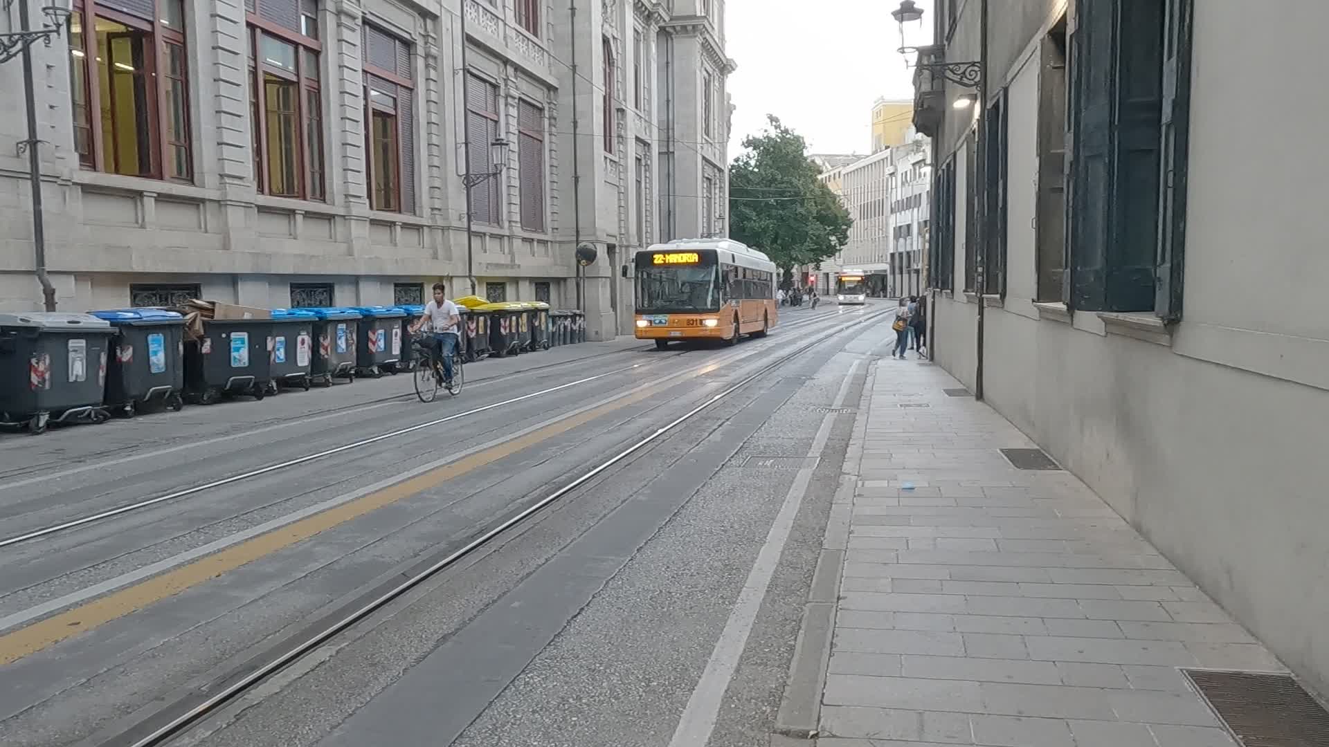 Bus passing on the Riviera Ponti Romani in Padua