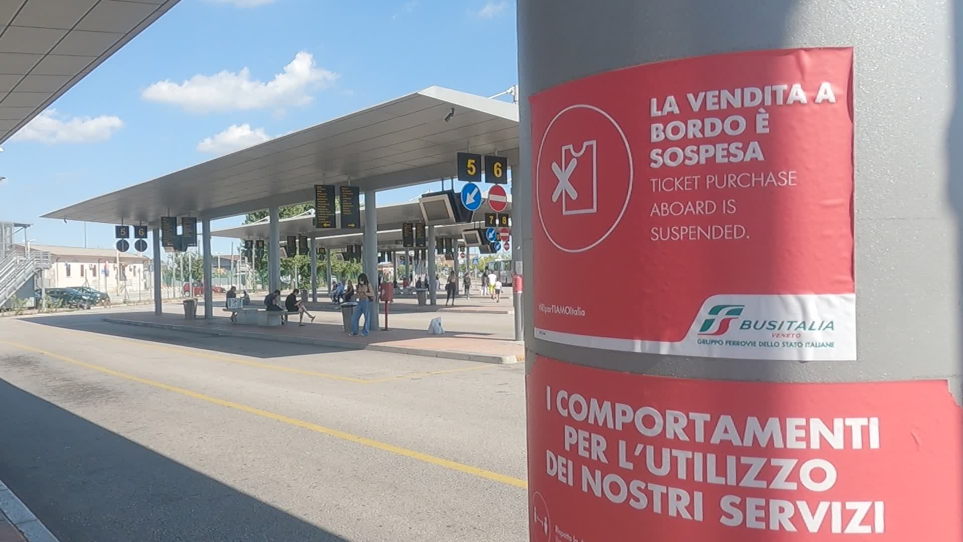 Exteriors of the Padua bus station