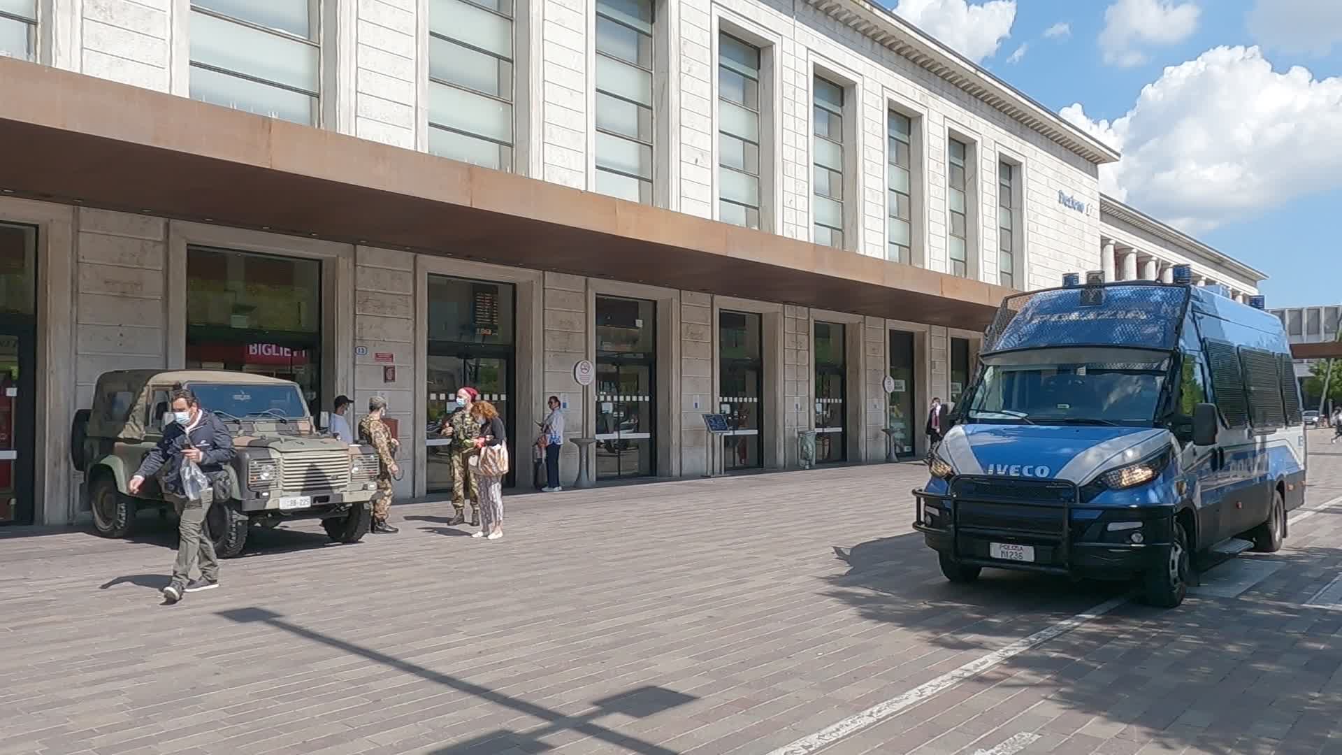 Checks on the GreenPass (Health Pass) at the entrance to Padua Station