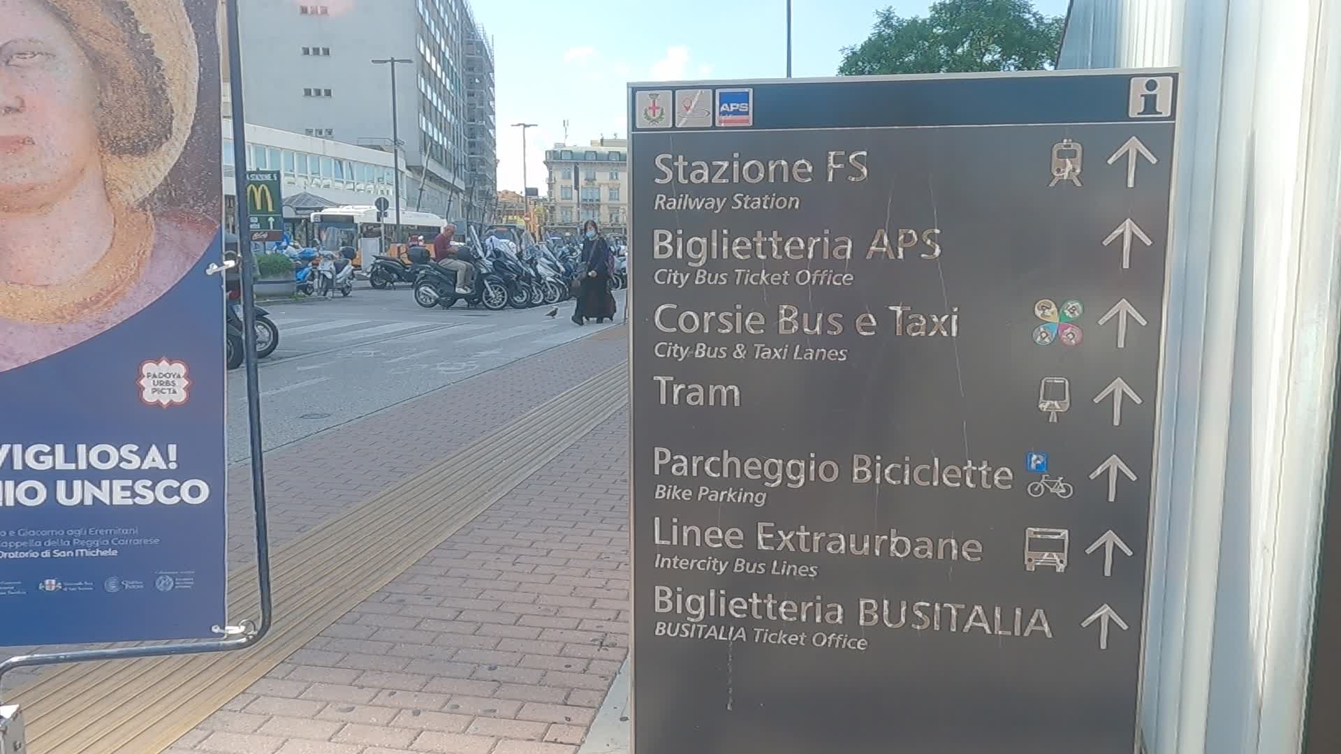 Exteriors of the Padua bus station