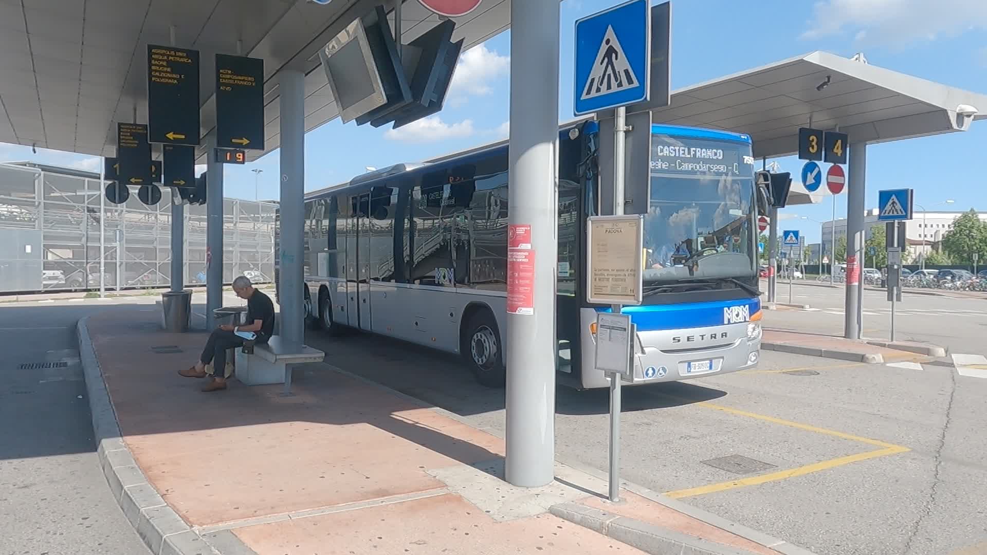 Exteriors of the Padua bus station