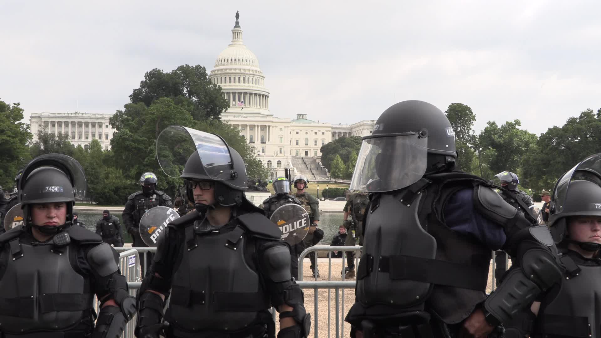 Capitol security during Justice for J6 rally
