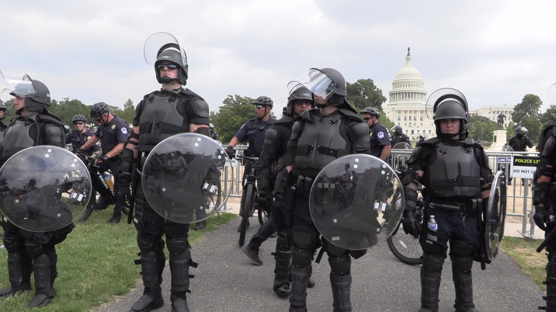 Capitol security during Justice for J6 rally