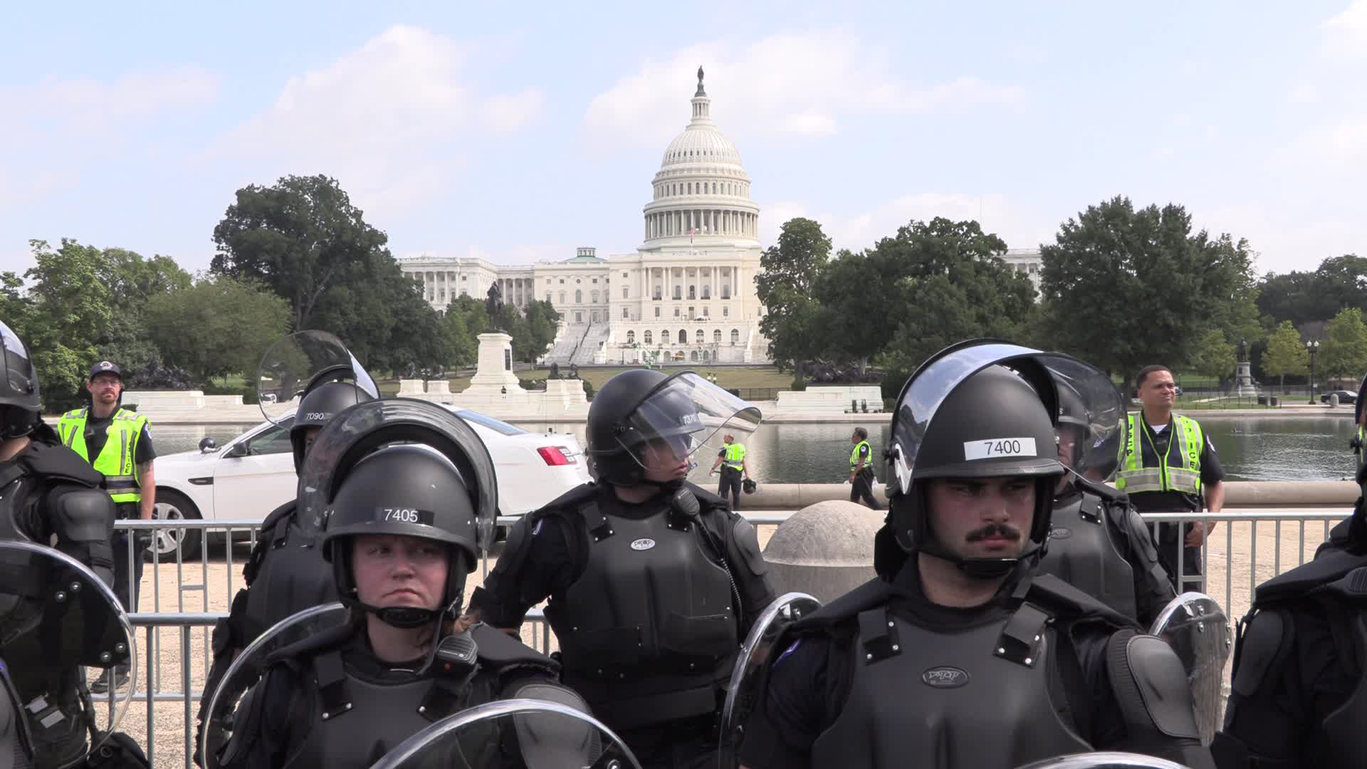 Capitol security during Justice for J6 rally