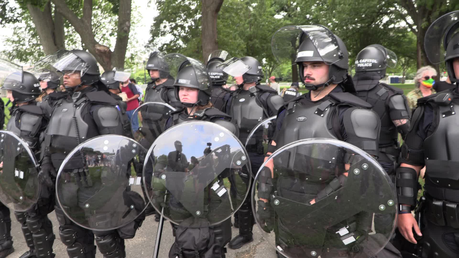 Capitol security during Justice for J6 rally