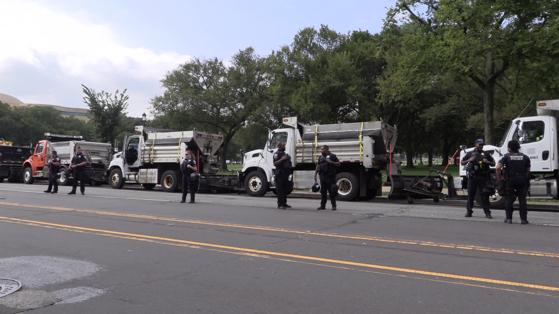 Capitol security during Justice for J6 rally