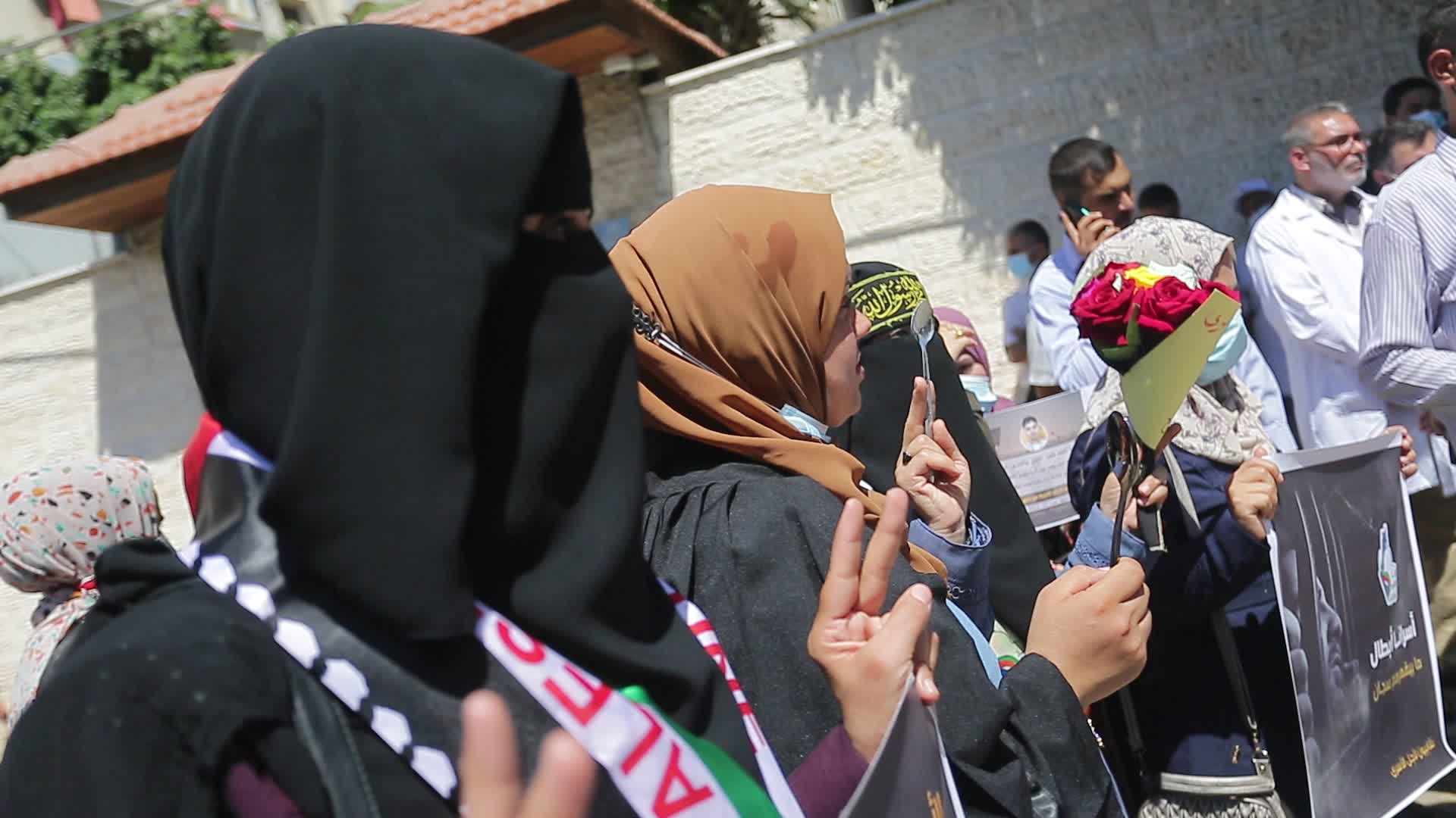 Demonstration in support of six palestianian prisoners escaped from Israeli jails