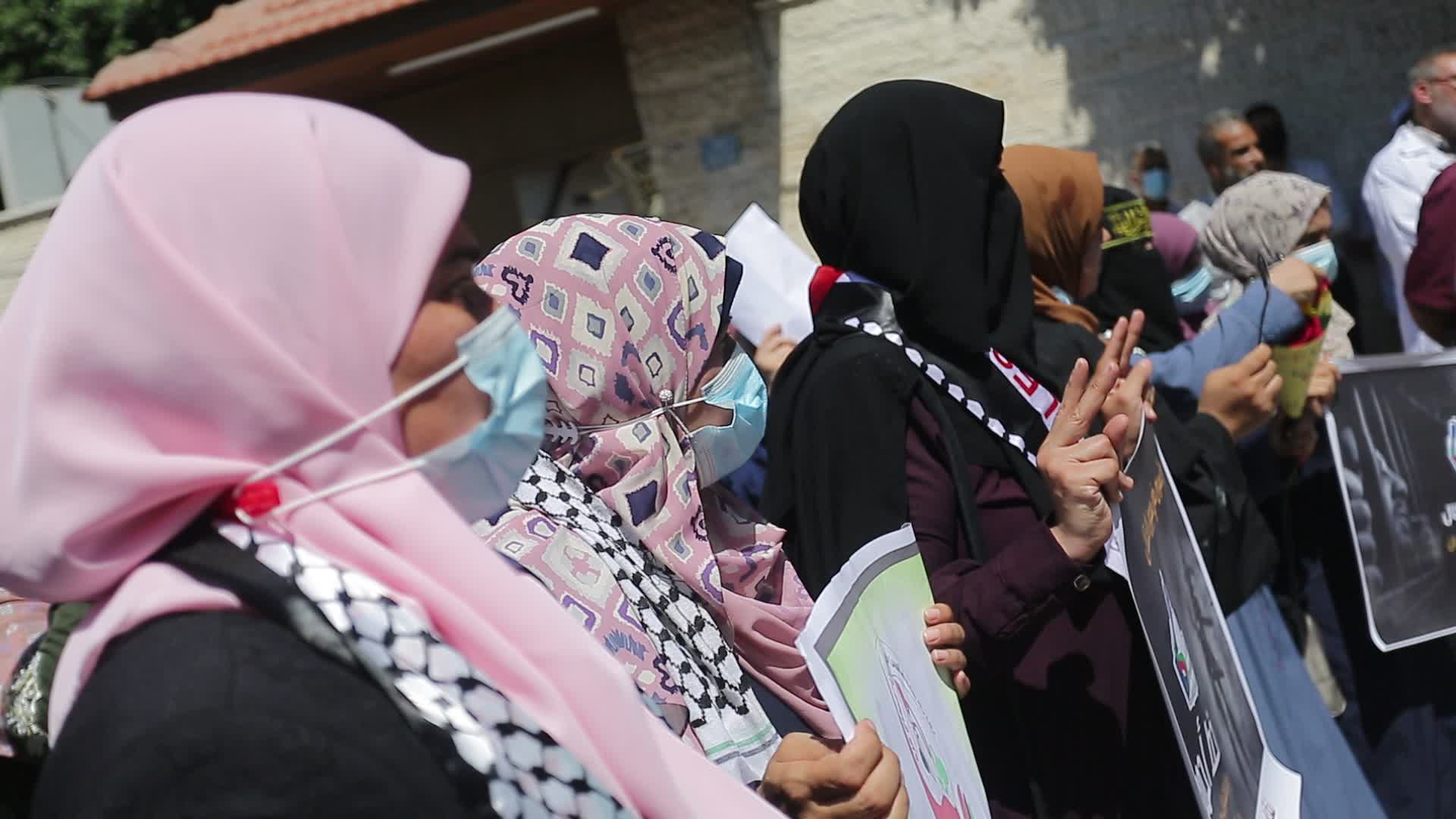 Demonstration in support of six palestianian prisoners escaped from Israeli jails