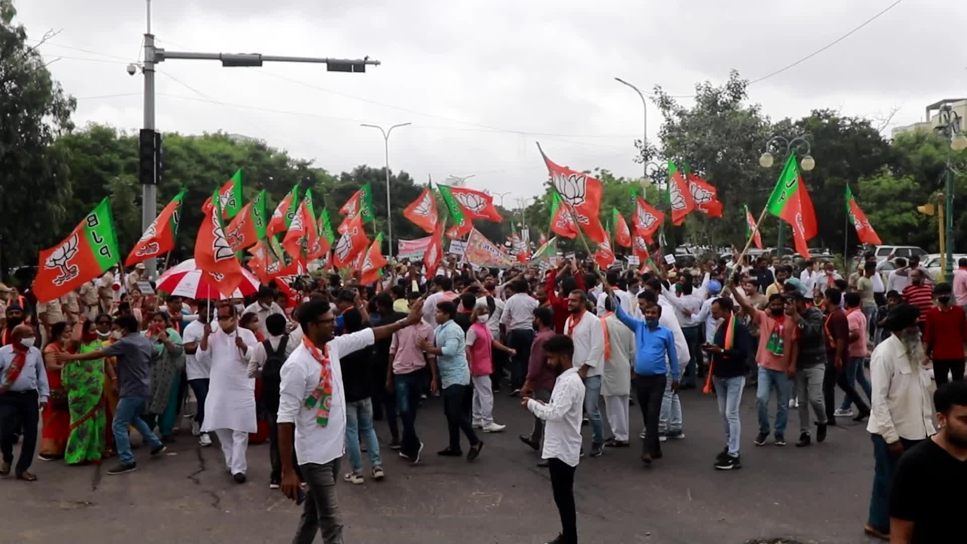 BJP Protest in Jaipur