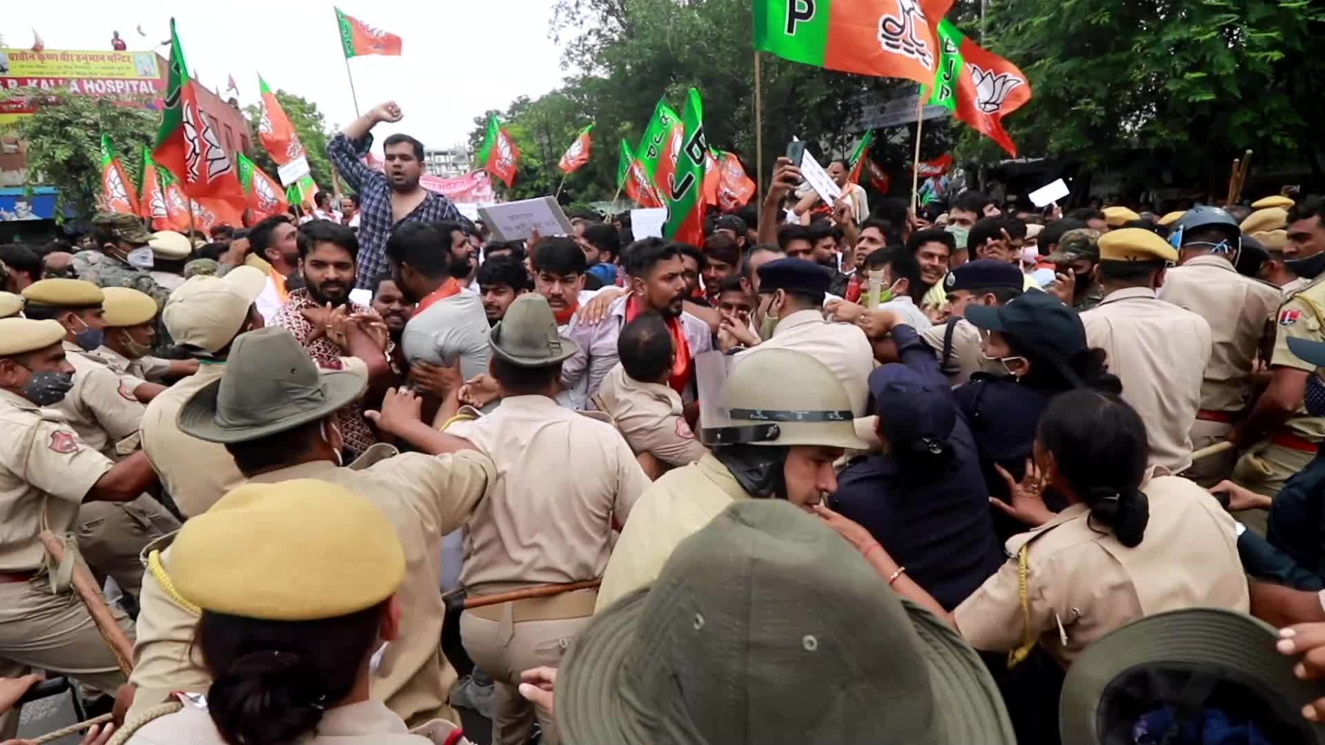 BJP Protest in Jaipur