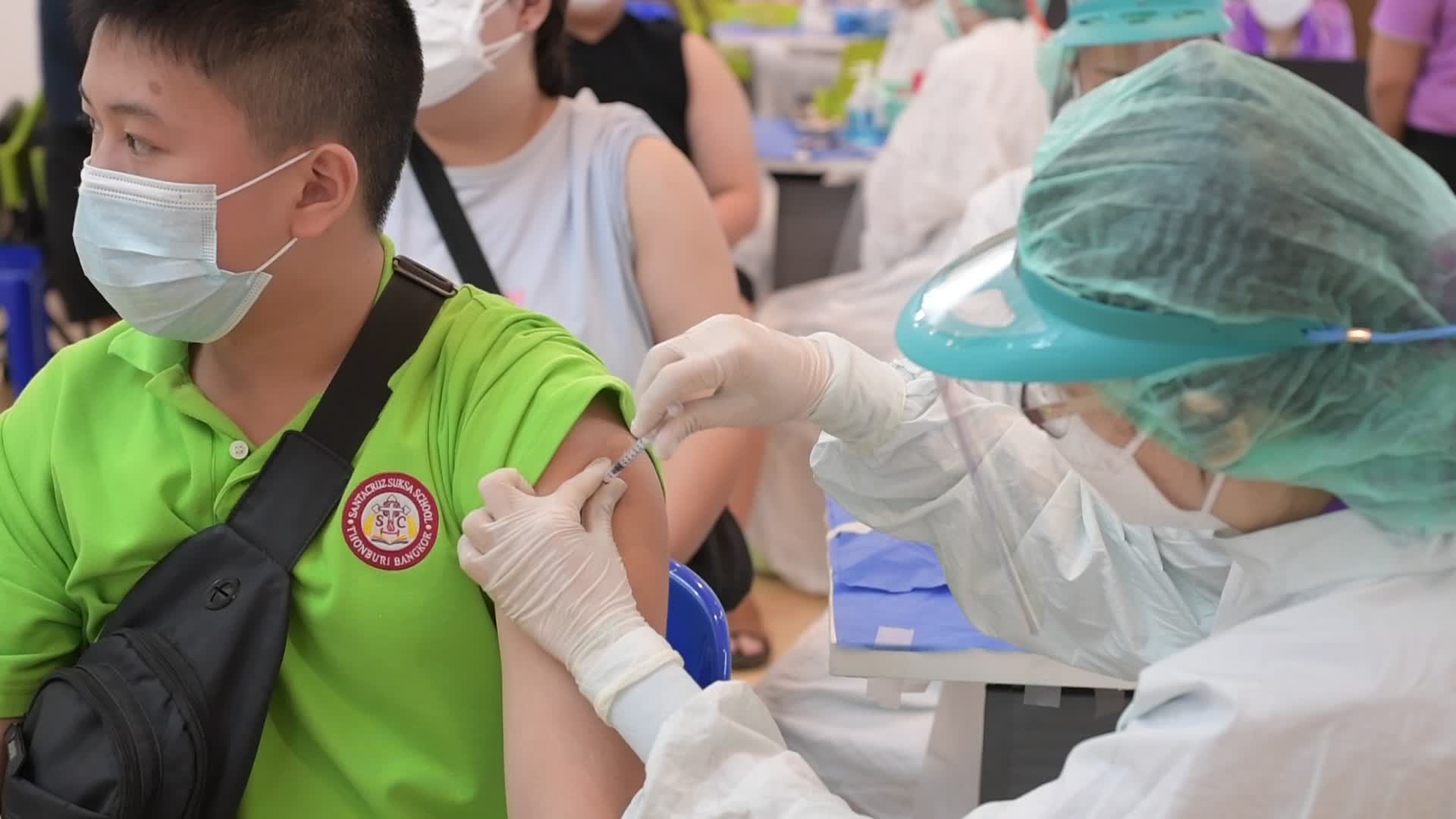 Thai Schoolchildren Started Vaccinated With Pfizer BioNtech Vaccine