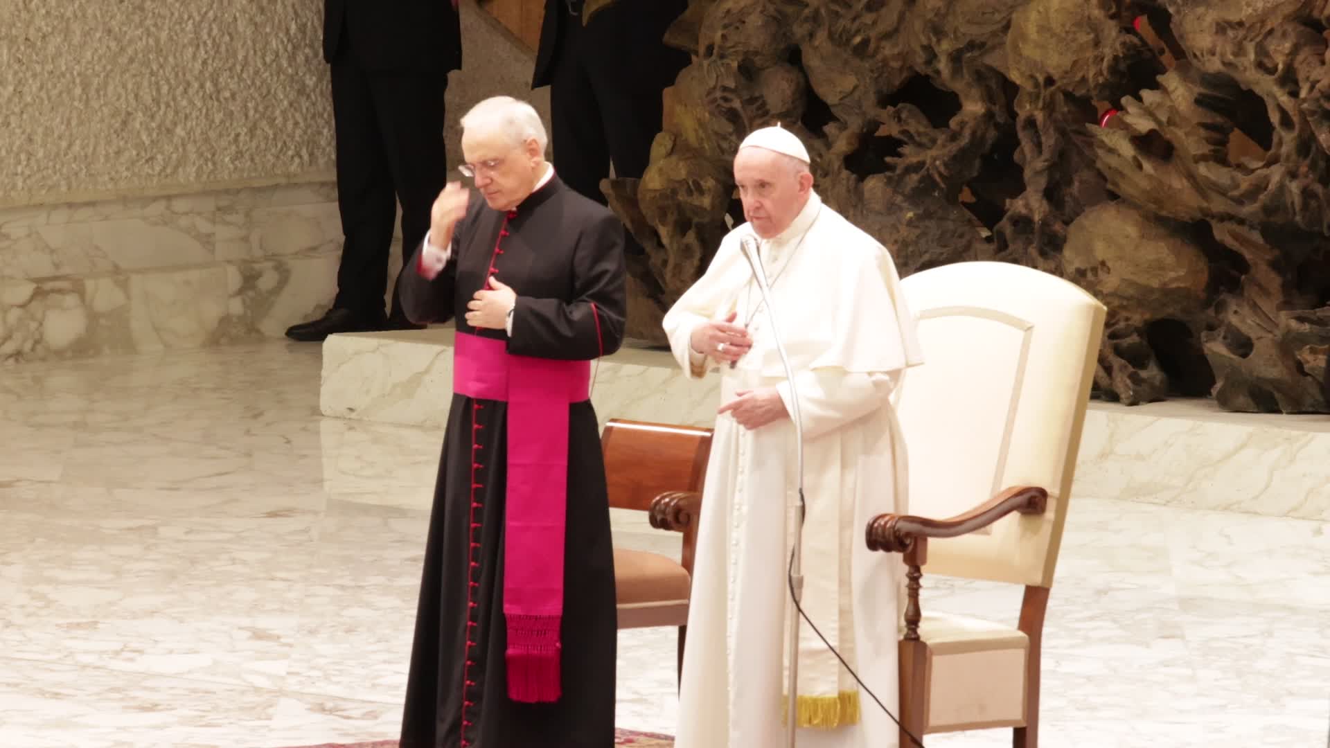 Pope Francis holds his weekly general audience