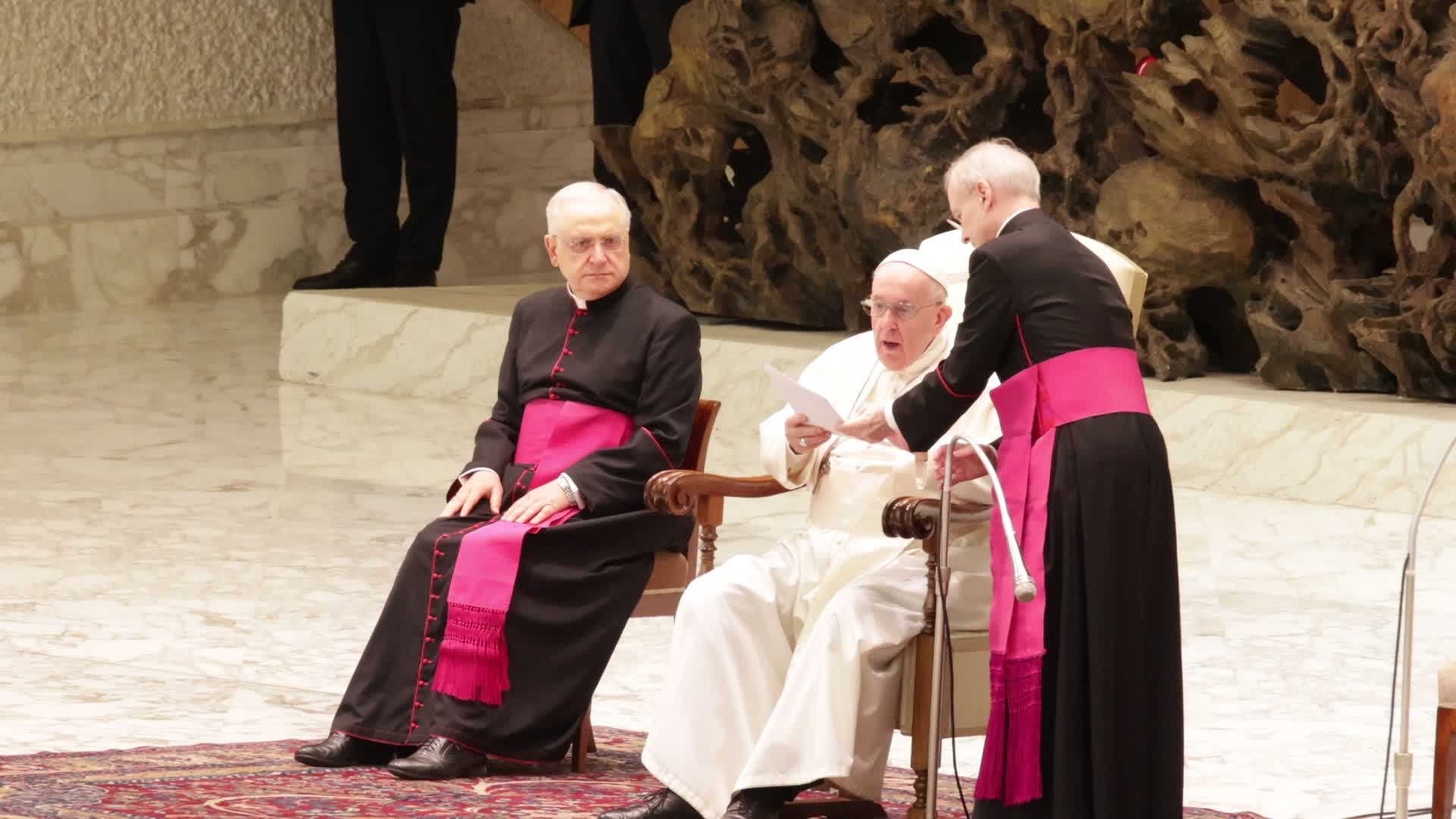 Pope Francis holds his weekly general audience