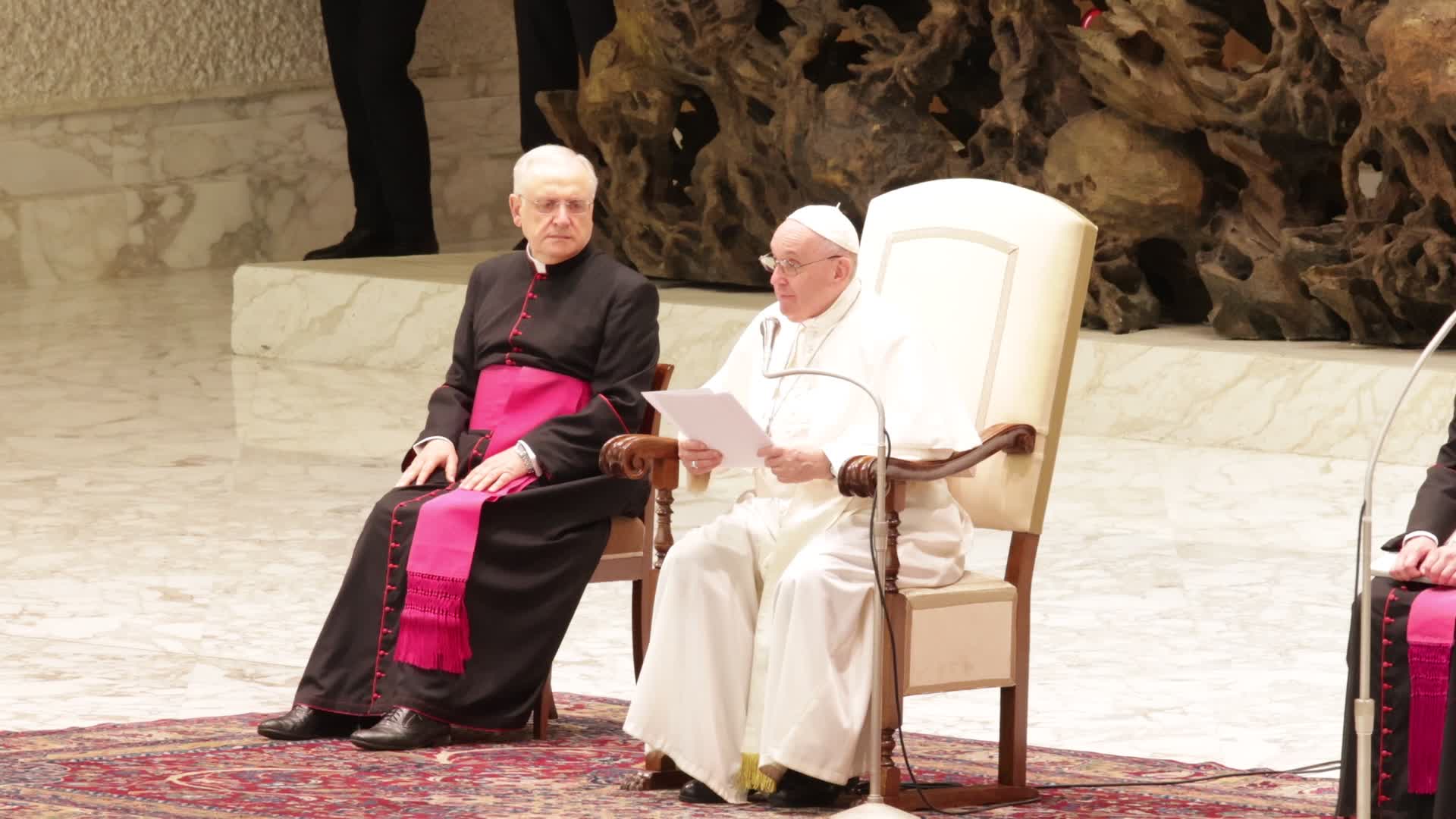 Pope Francis holds his weekly general audience