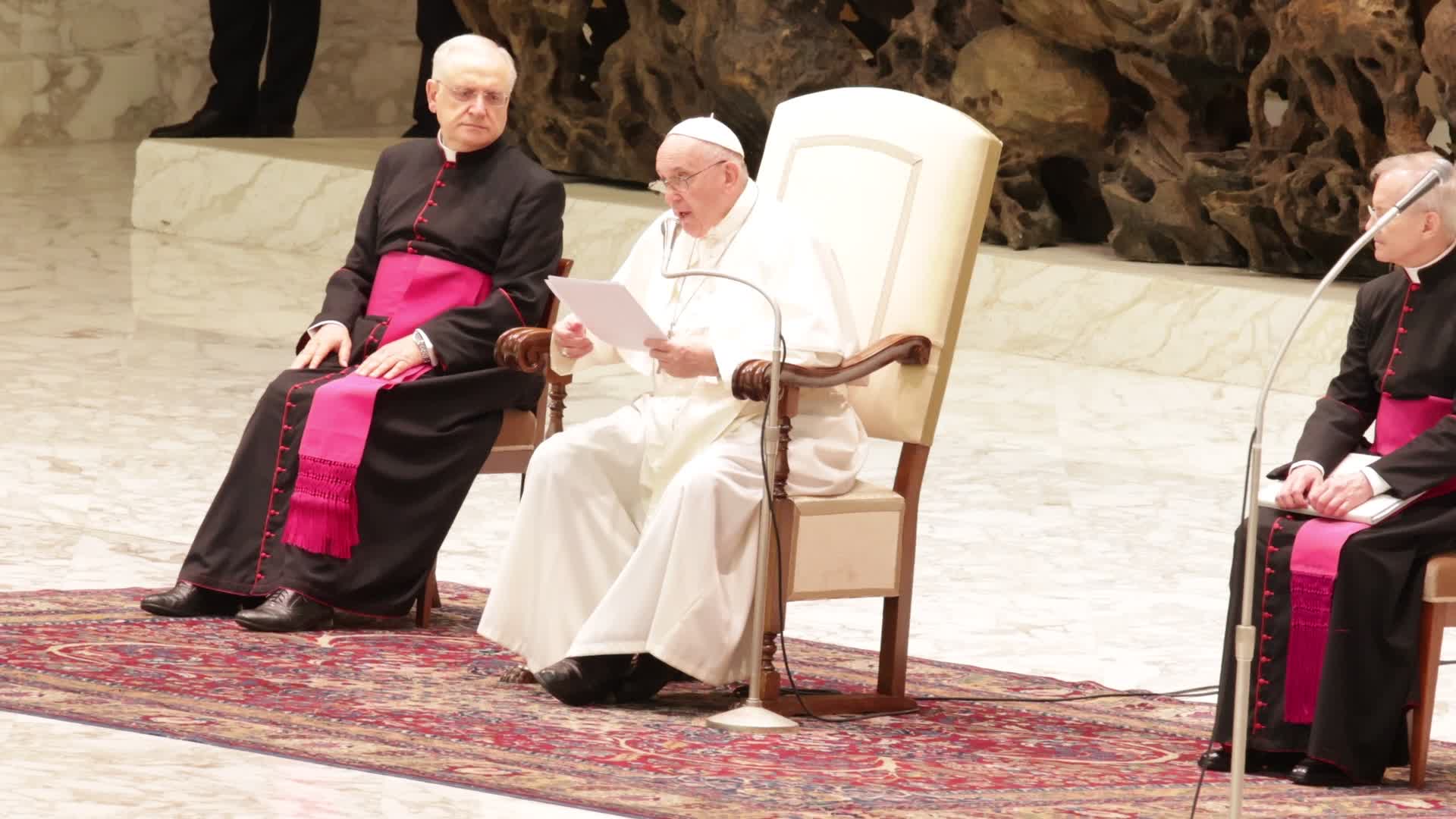 Pope Francis holds his weekly general audience