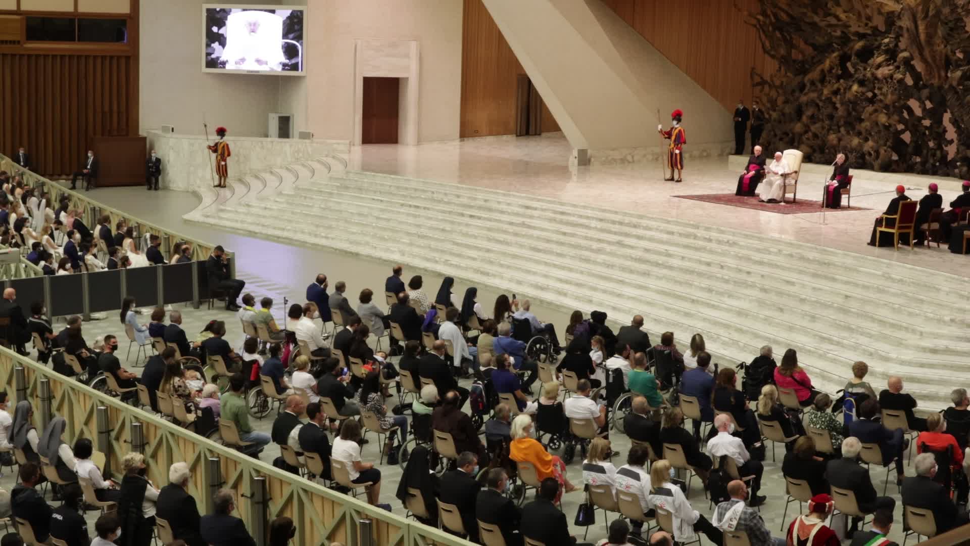 Pope Francis holds his weekly general audience