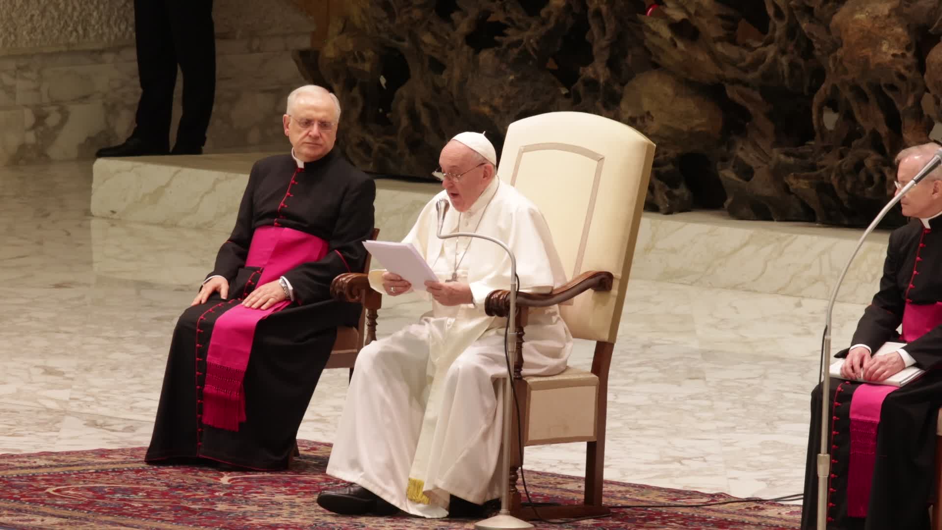 Pope Francis holds his weekly general audience
