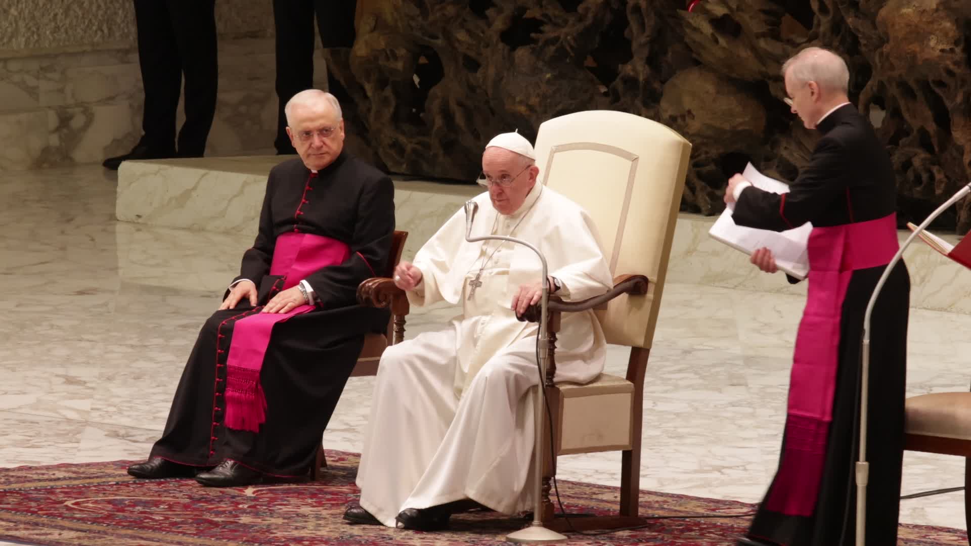 Pope Francis holds his weekly general audience