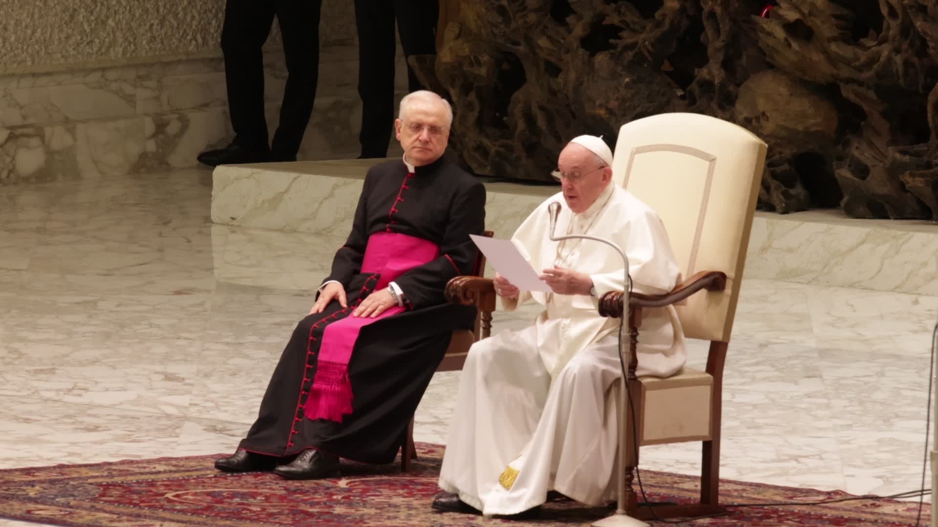 Pope Francis holds his weekly general audience