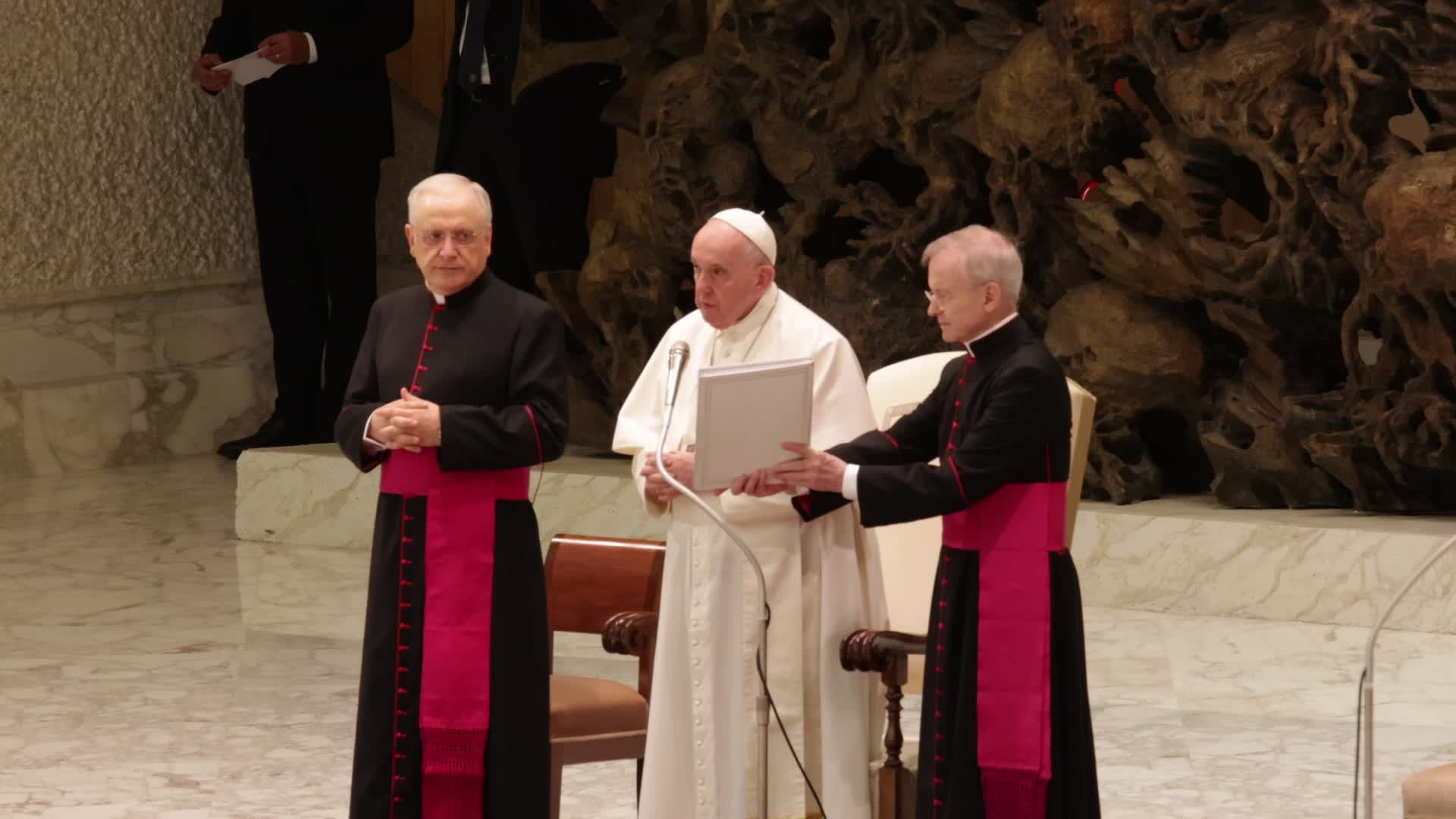Pope Francis holds his weekly general audience