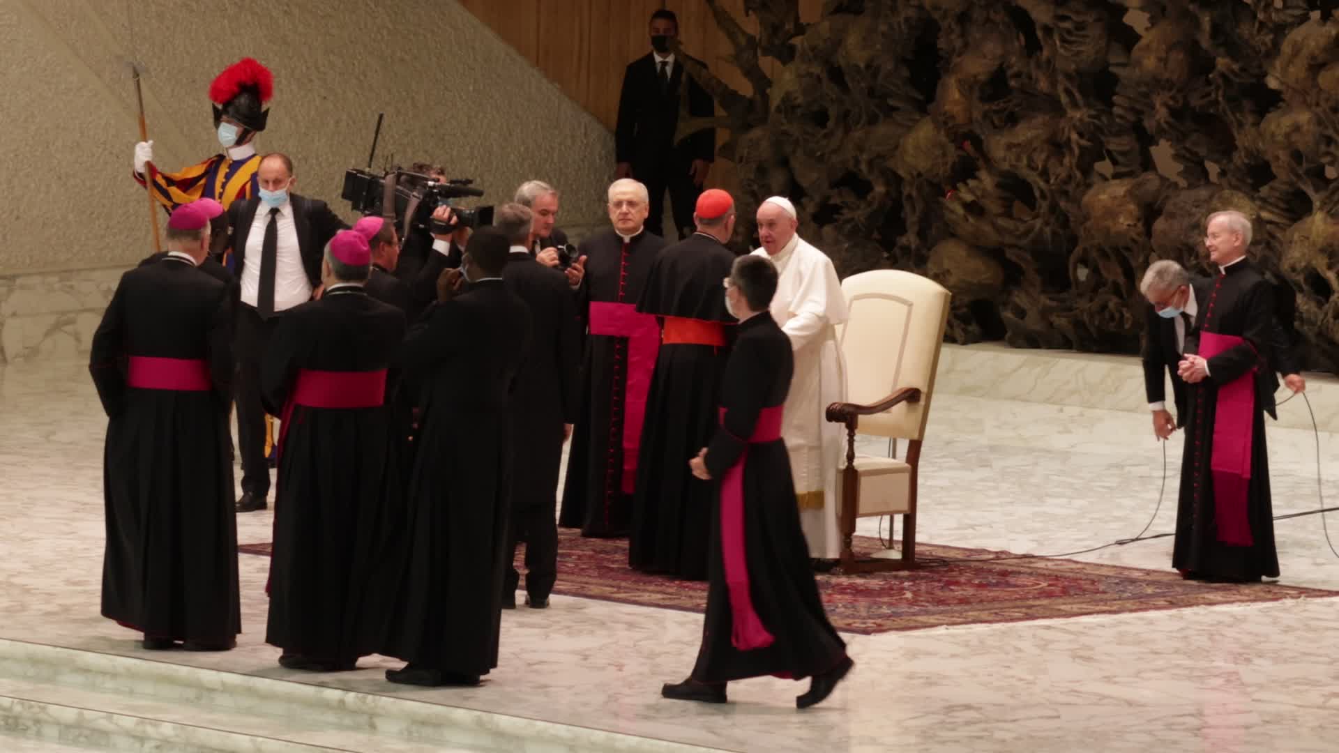 Pope Francis holds his weekly general audience