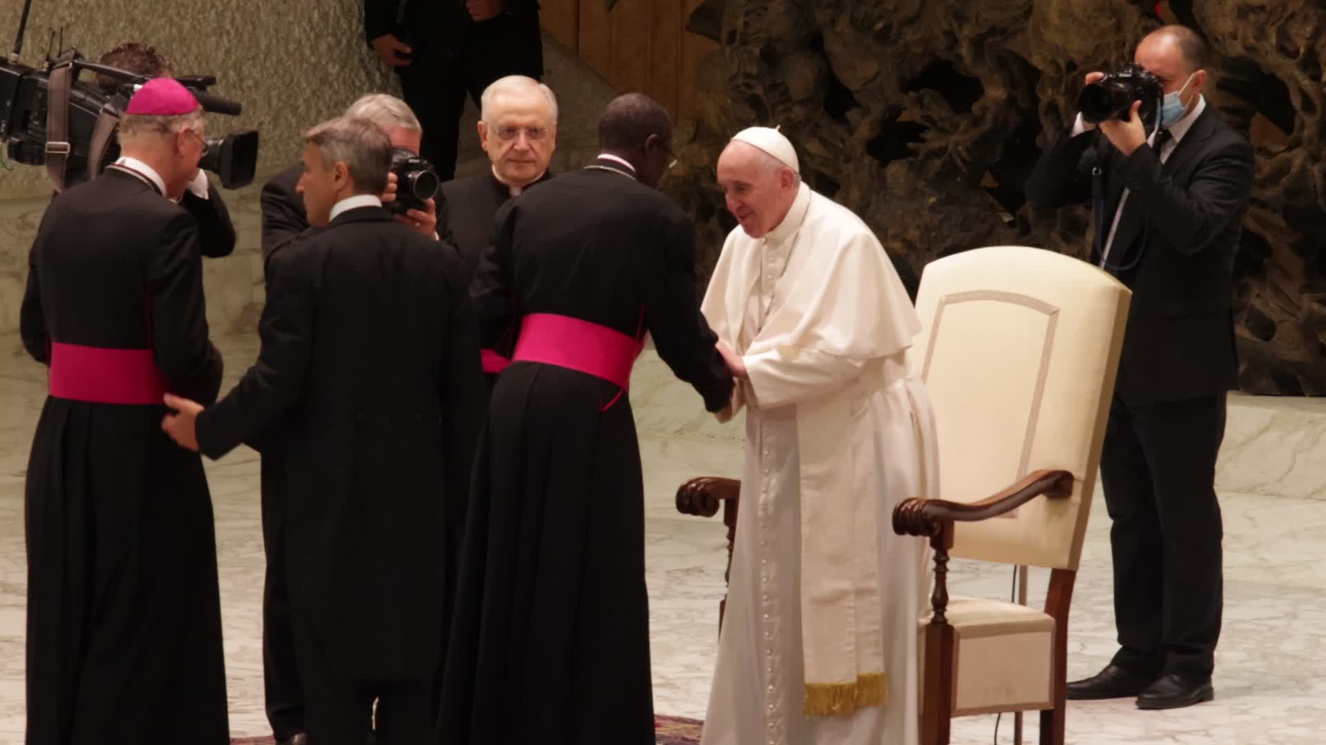Pope Francis holds his weekly general audience