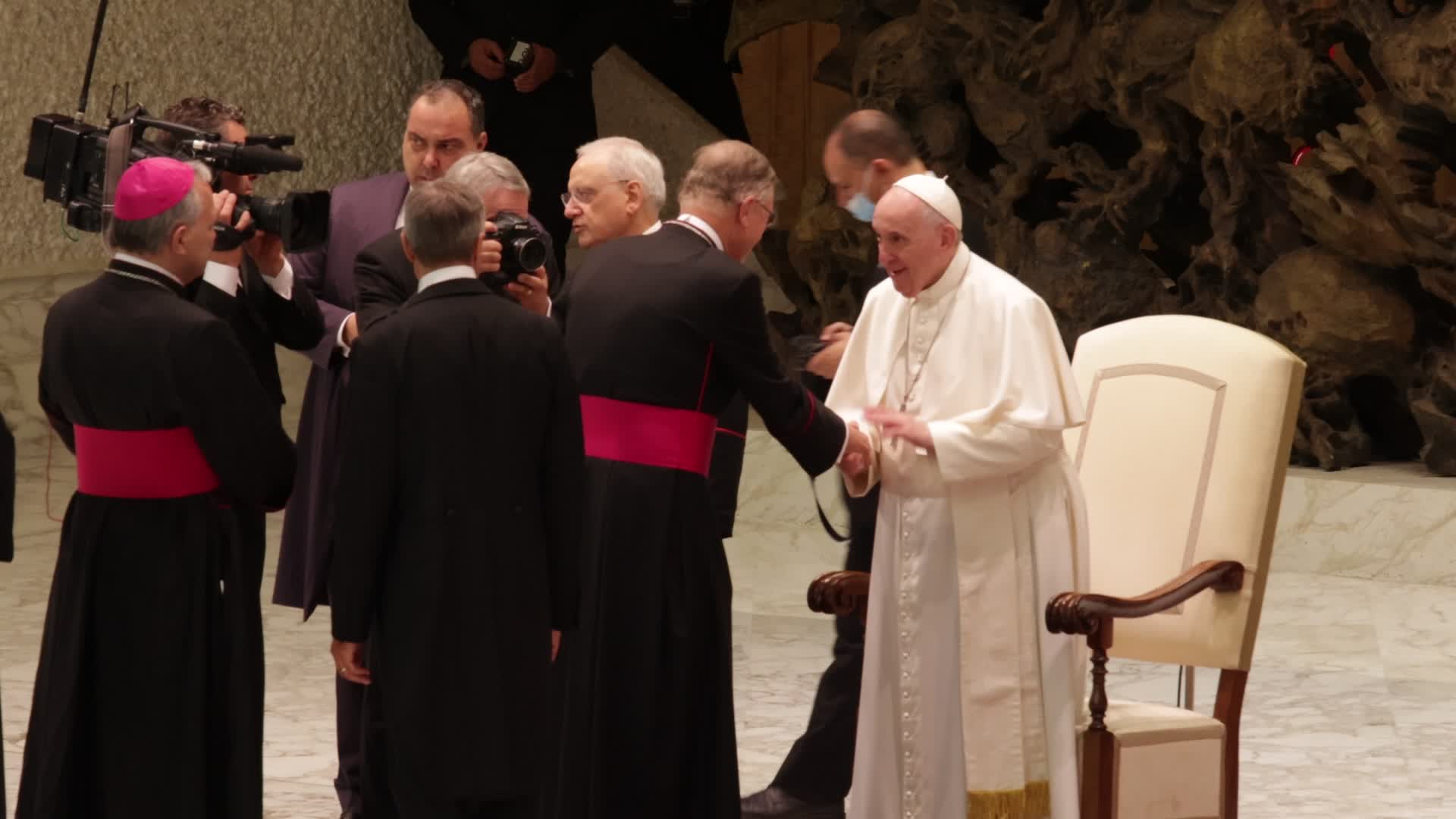 Pope Francis holds his weekly general audience