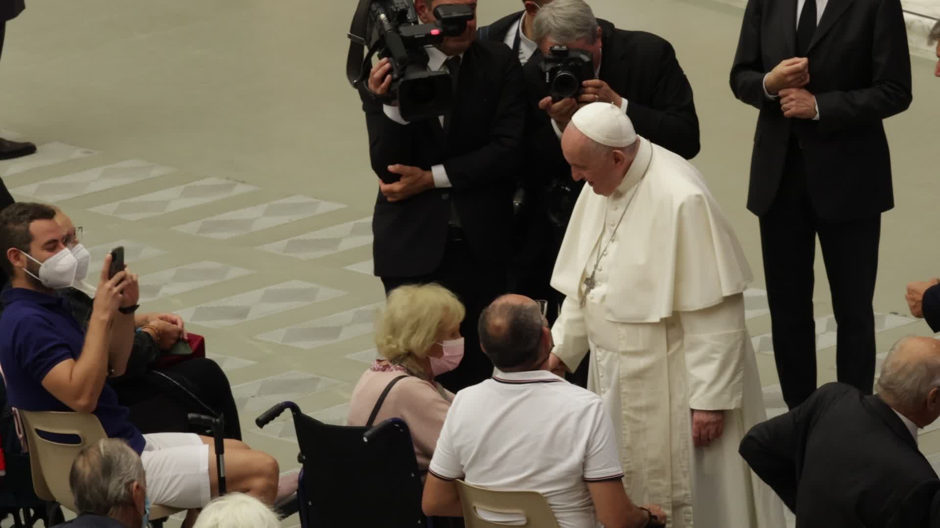 Pope Francis holds his weekly general audience