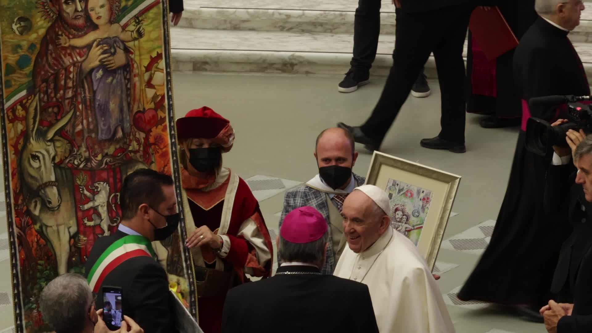 Pope Francis holds his weekly general audience