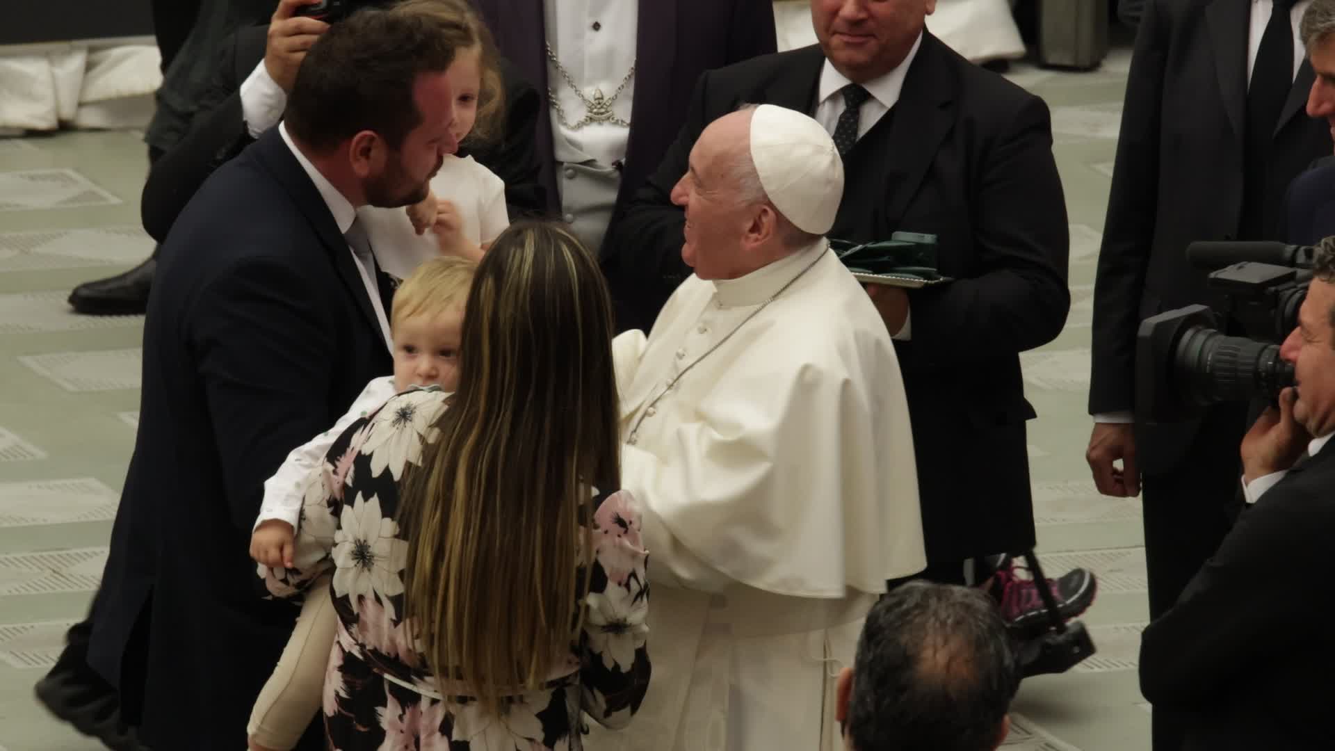 Pope Francis holds his weekly general audience