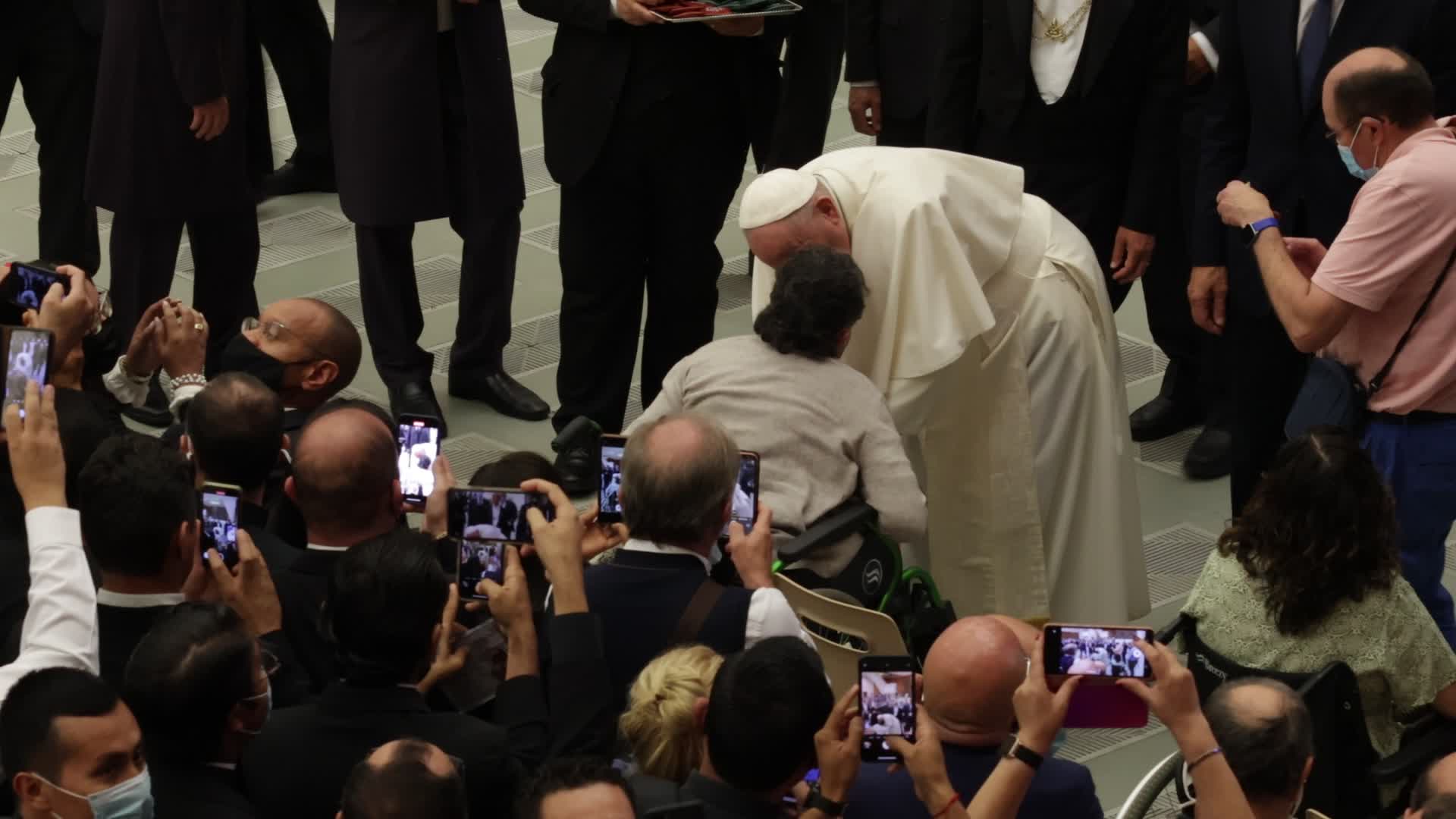 Pope Francis holds his weekly general audience