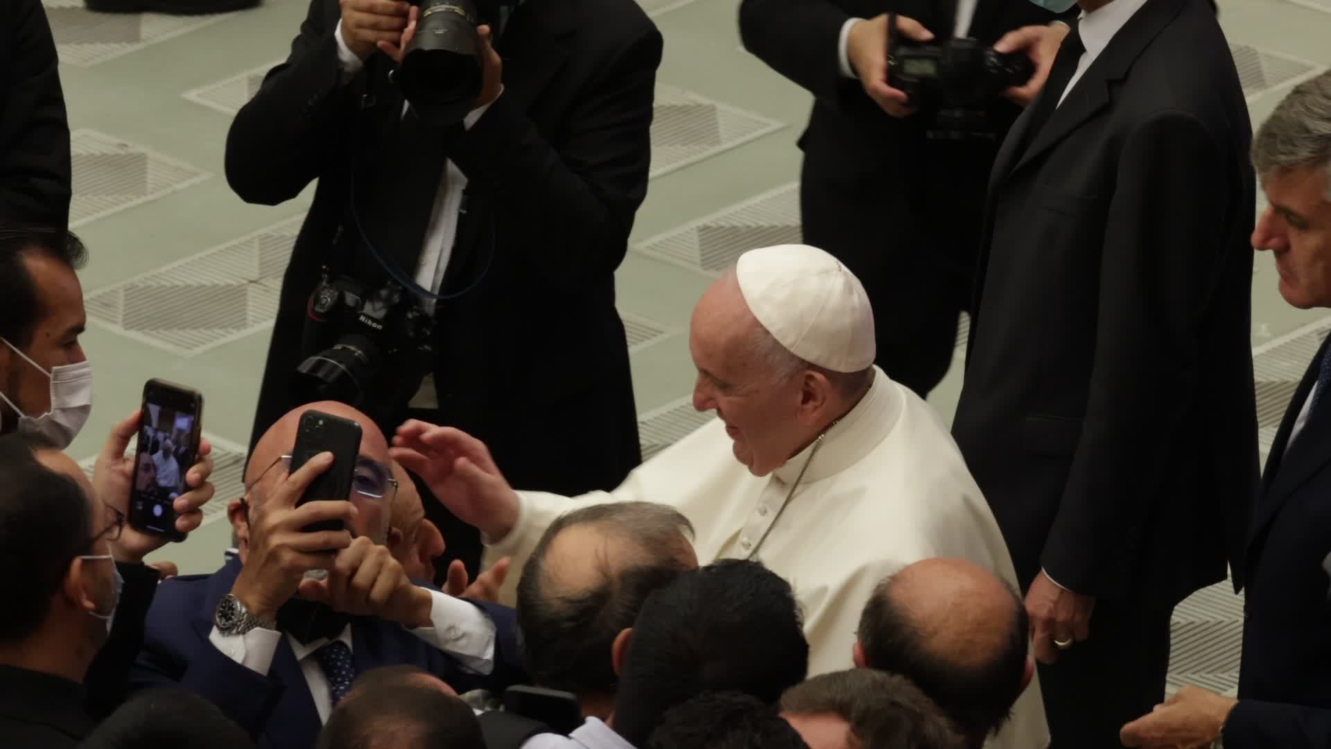 Pope Francis holds his weekly general audience