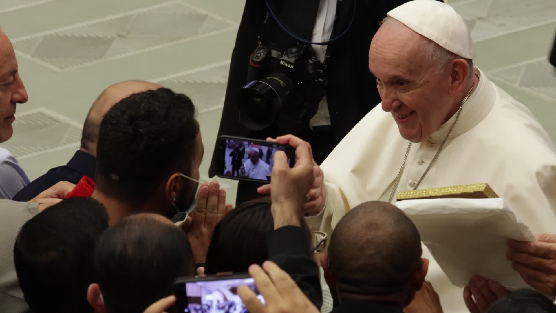 Pope Francis holds his weekly general audience
