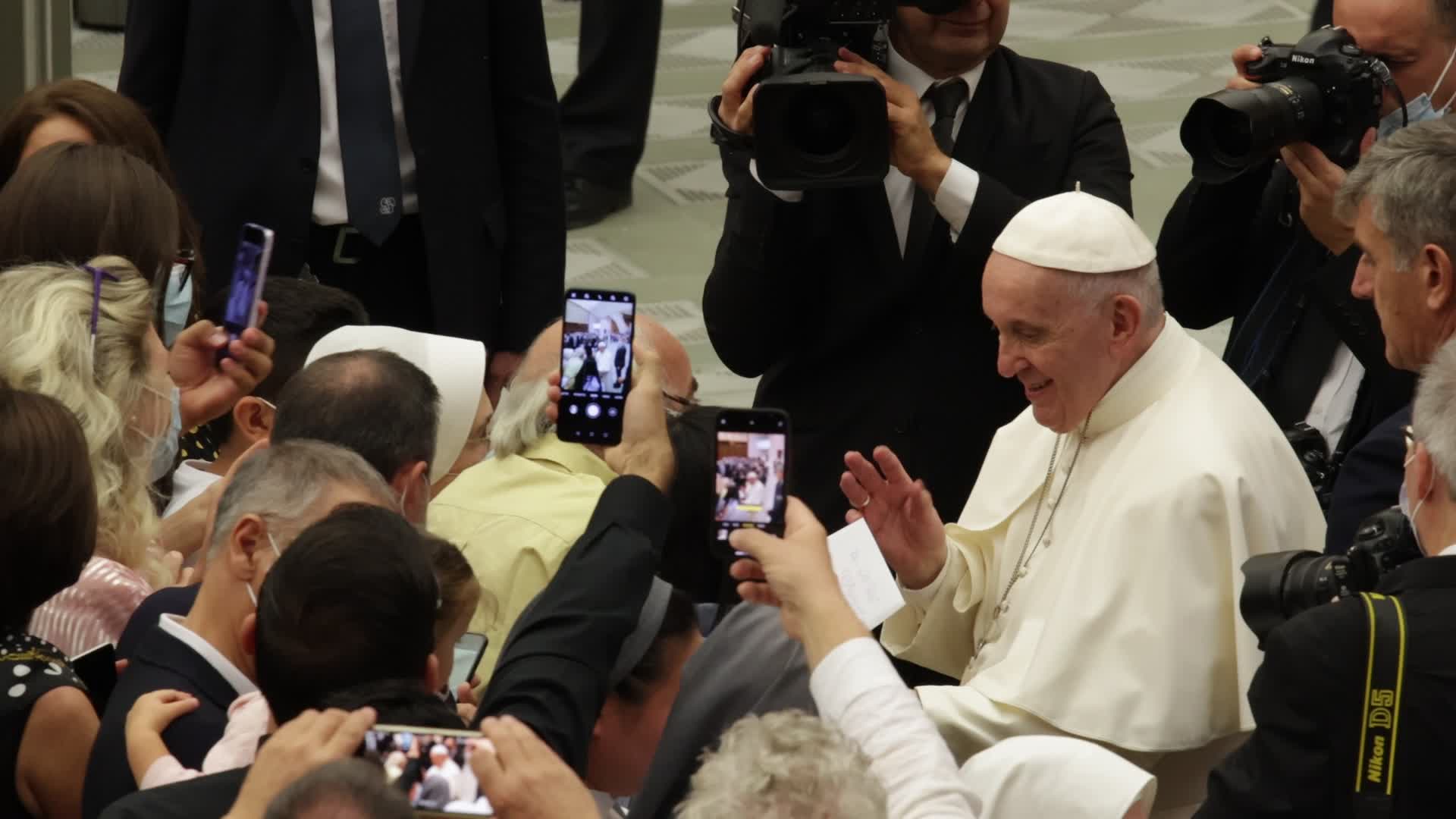 Pope Francis holds his weekly general audience