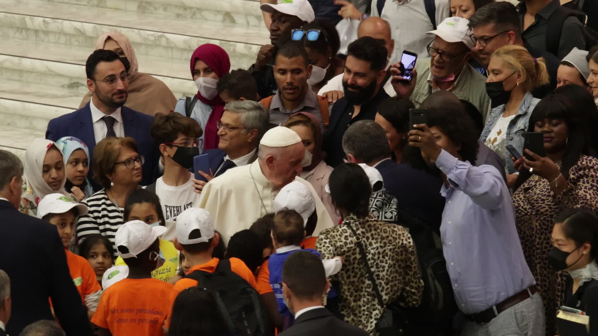 Pope Francis holds his weekly general audience