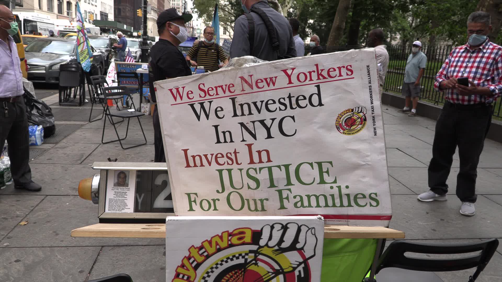 New York Taxi Workers Alliance protest