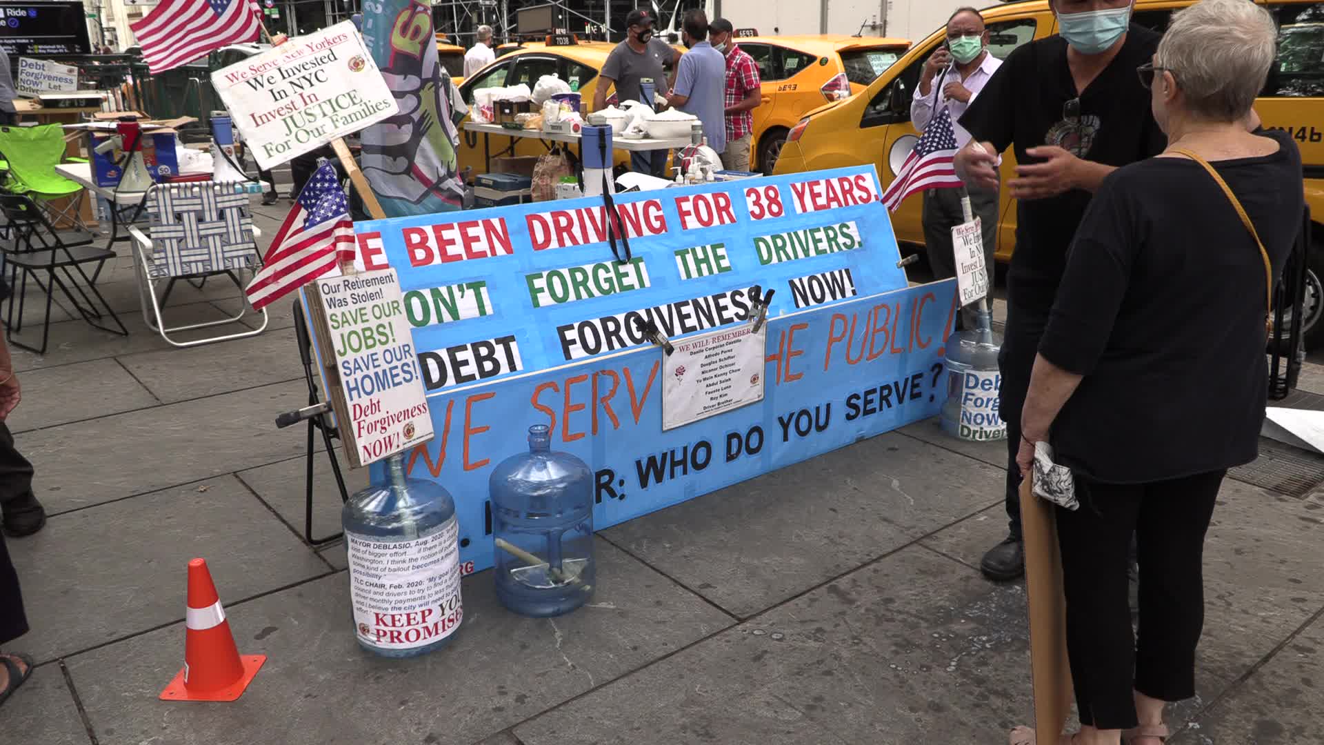 New York Taxi Workers Alliance protest