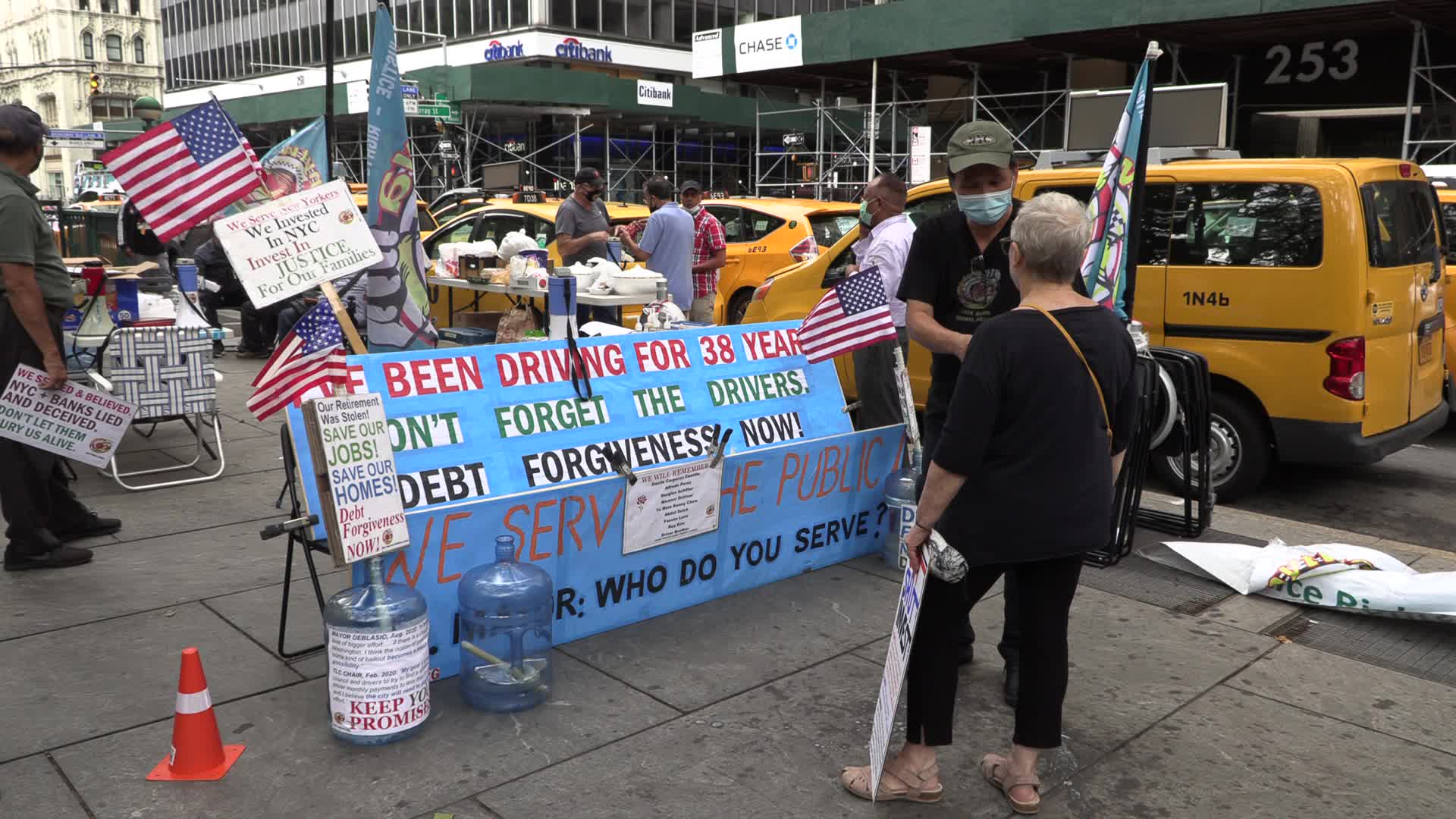 New York Taxi Workers Alliance protest