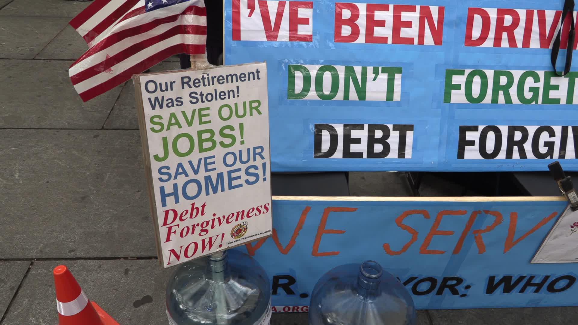 New York Taxi Workers Alliance protest