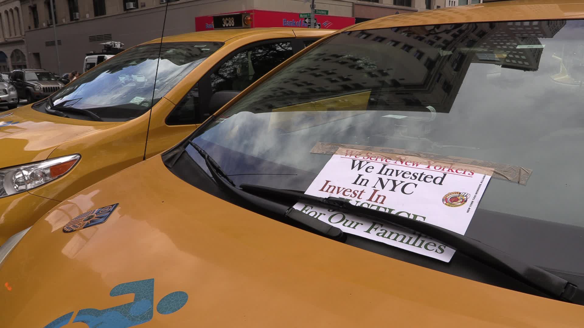 New York Taxi Workers Alliance protest