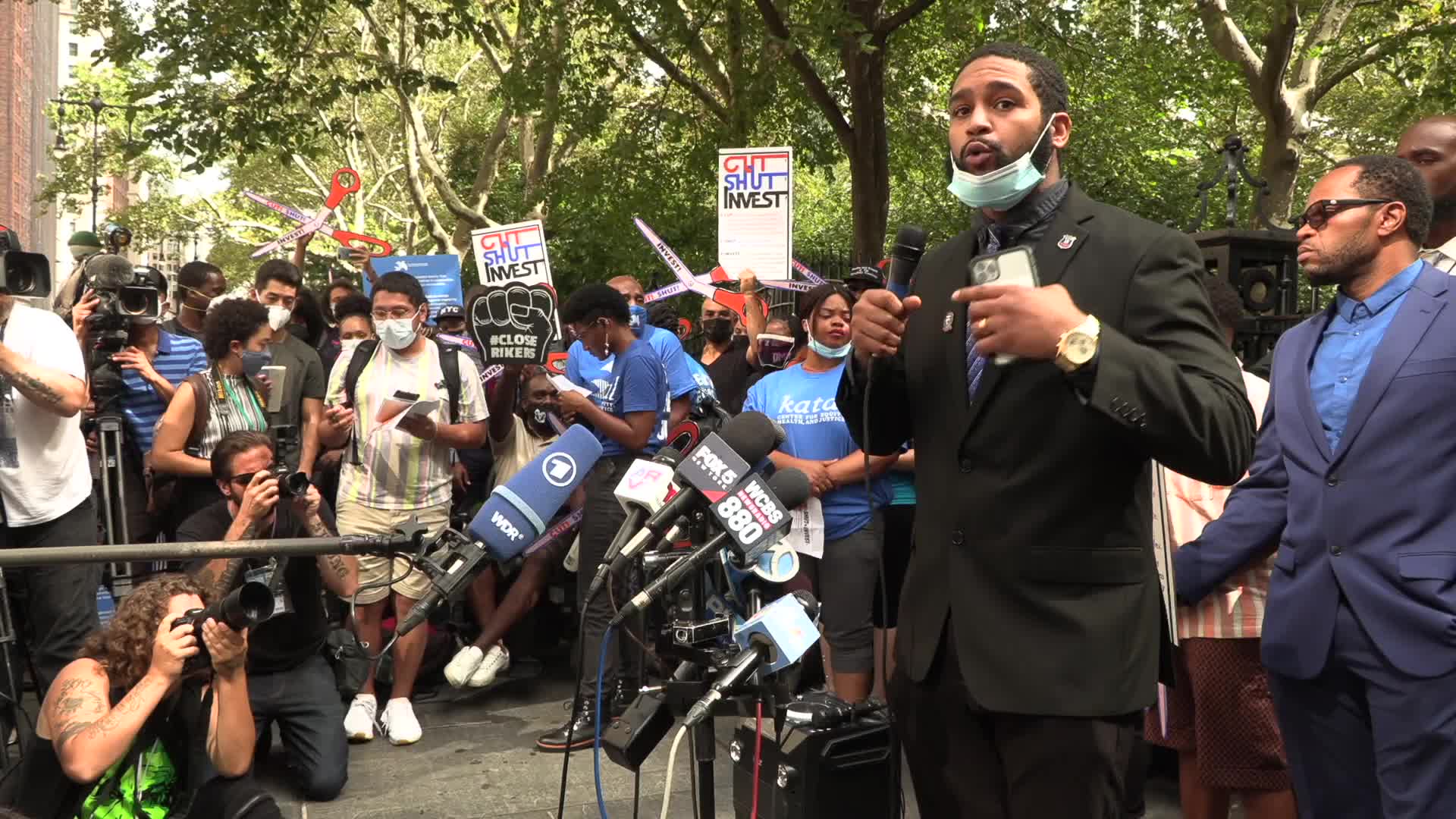 NYC: Rikers Island Press Conference