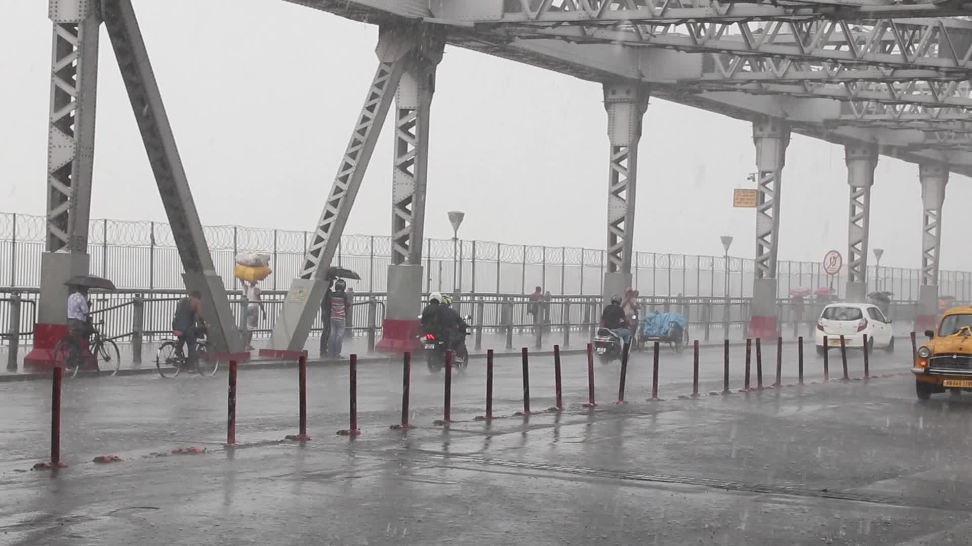 Rainfall in Kolkata, India