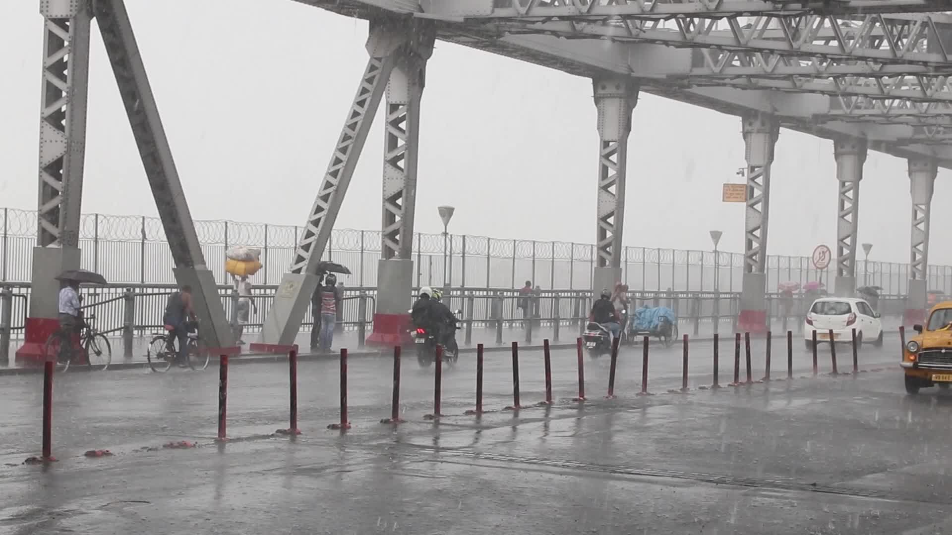 Rainfall in Kolkata, India