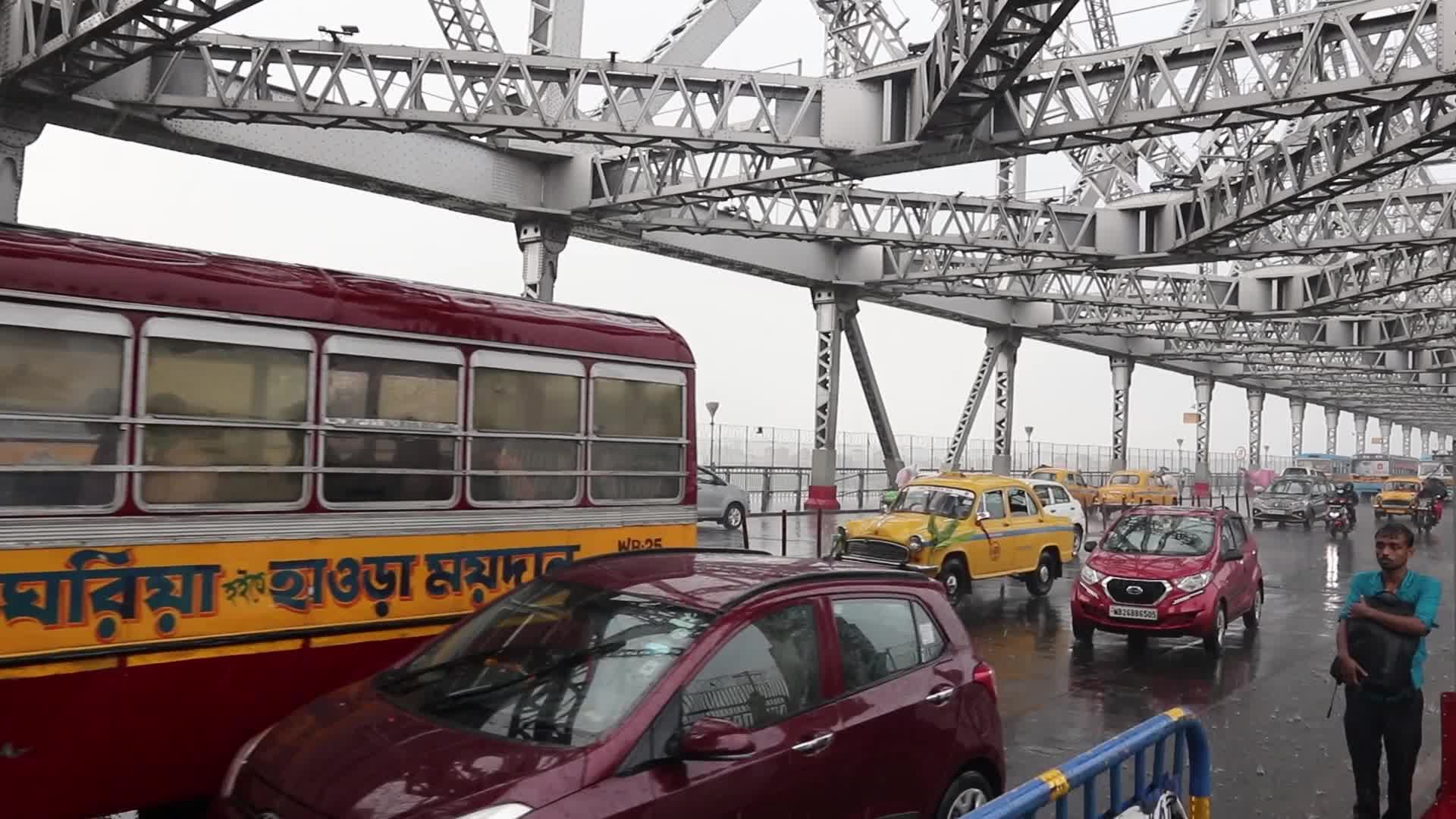 Rainfall in Kolkata, India