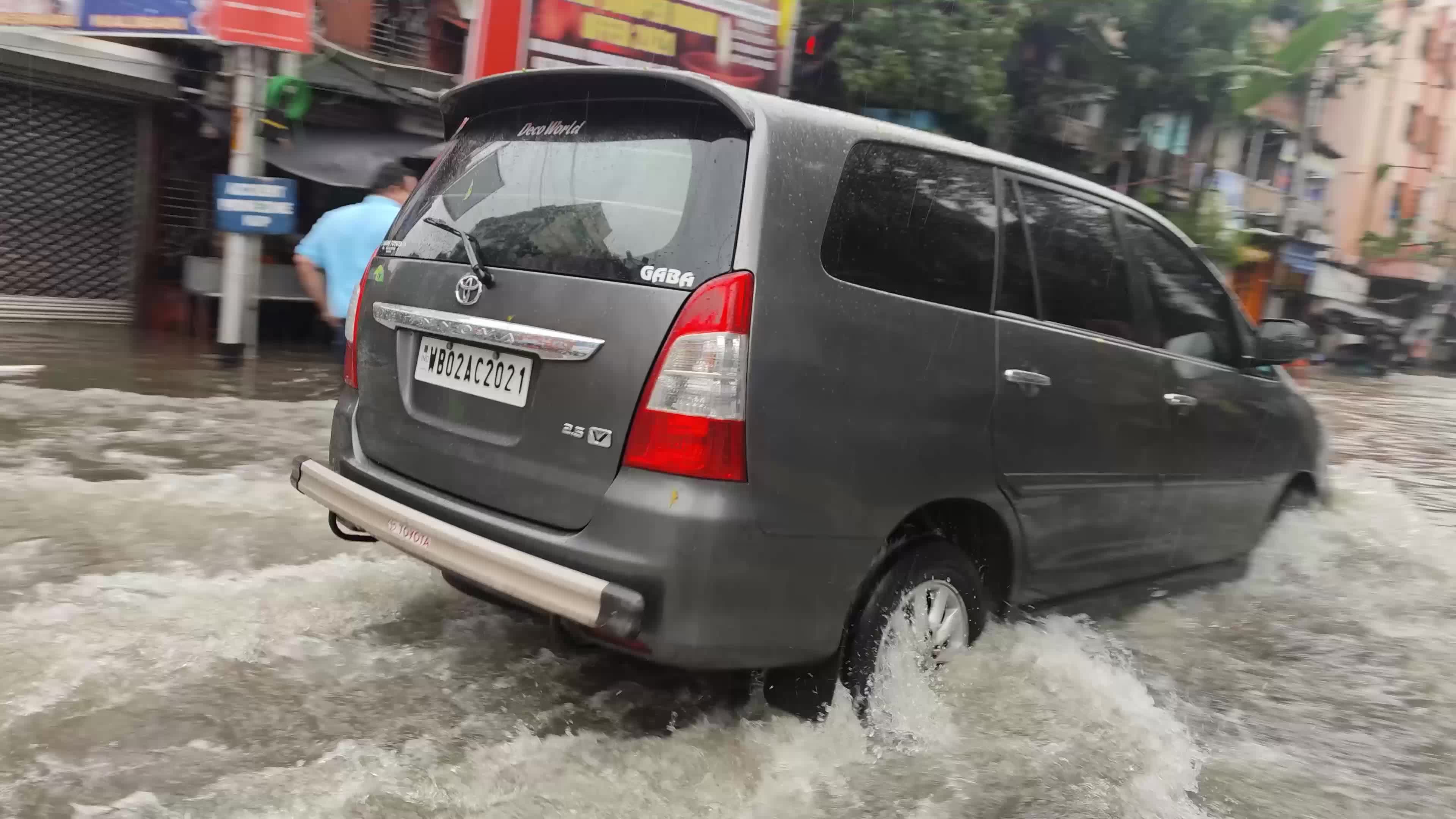 Rainfall in Kolkata, India