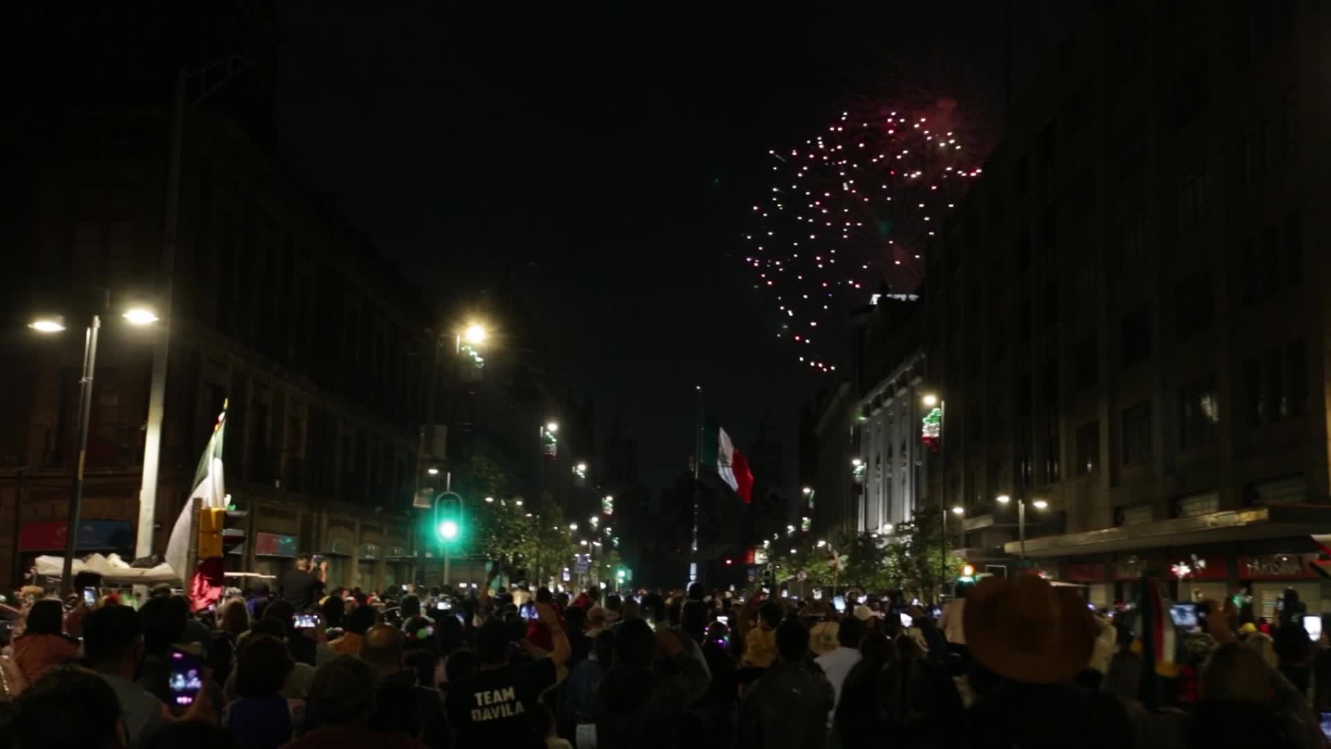 211 anniversary of "The cry of independence" in the Zocalo of Mexico City