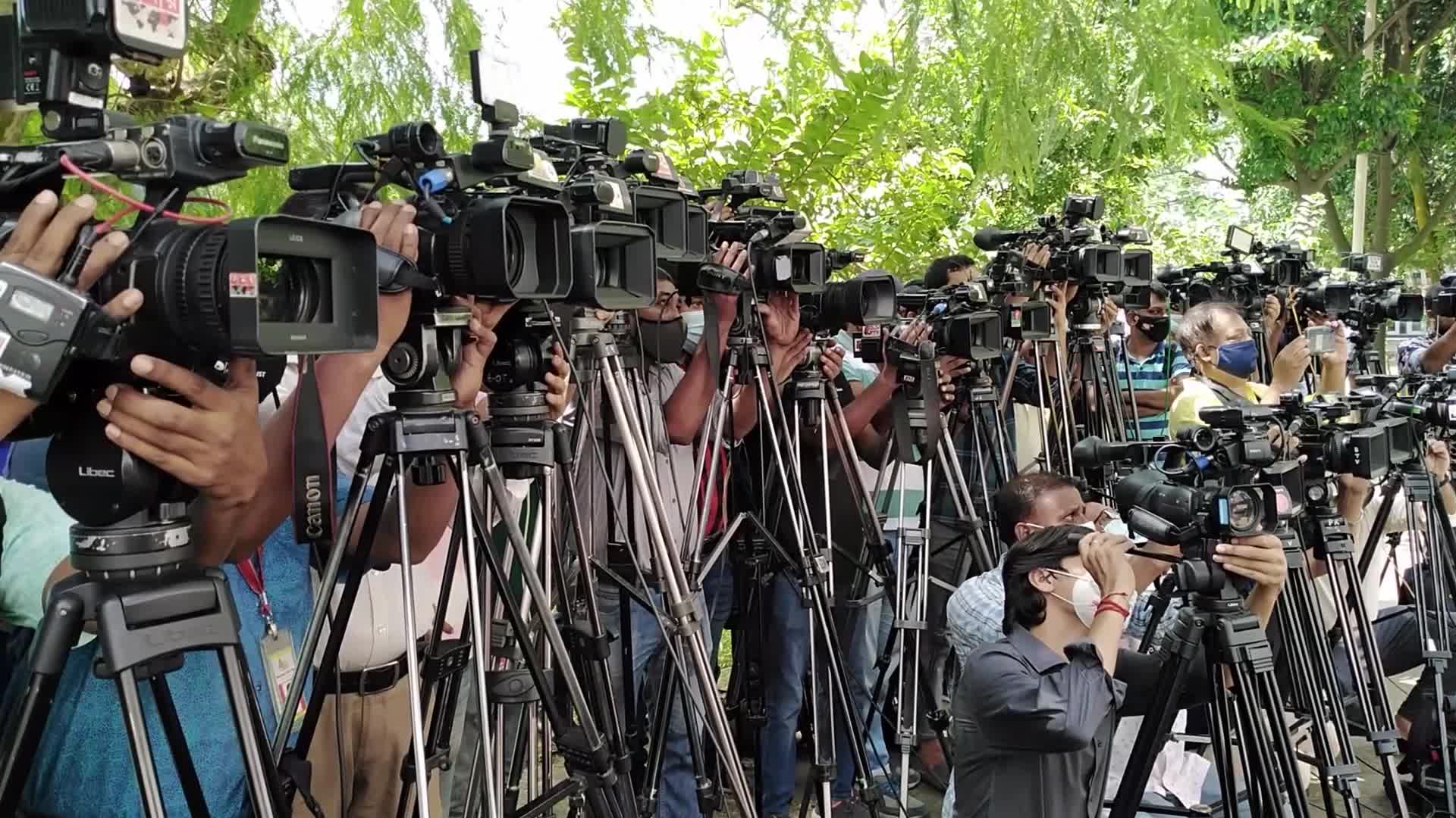 Bangladeshi Journalists cover an event in Dhaka