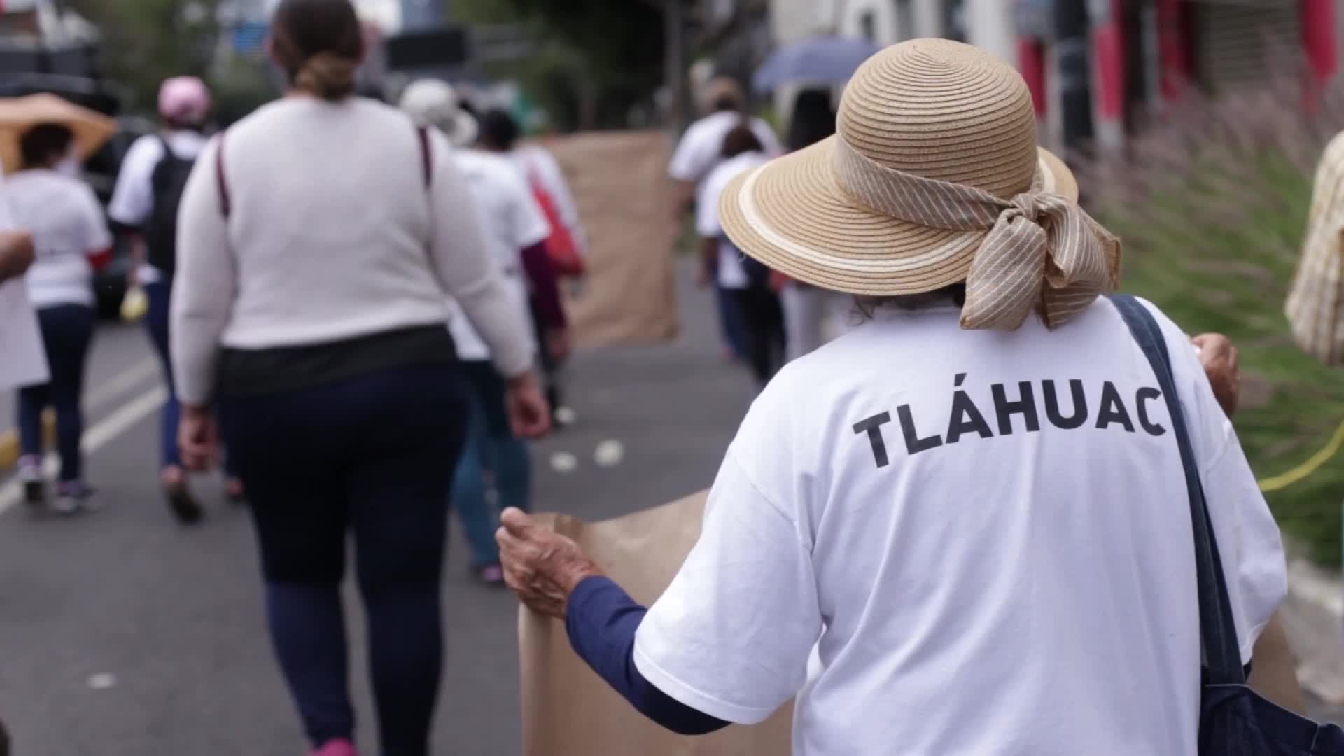 "Earthquake Victims Union" protest four years after the 2017 earthquake in Mexico 