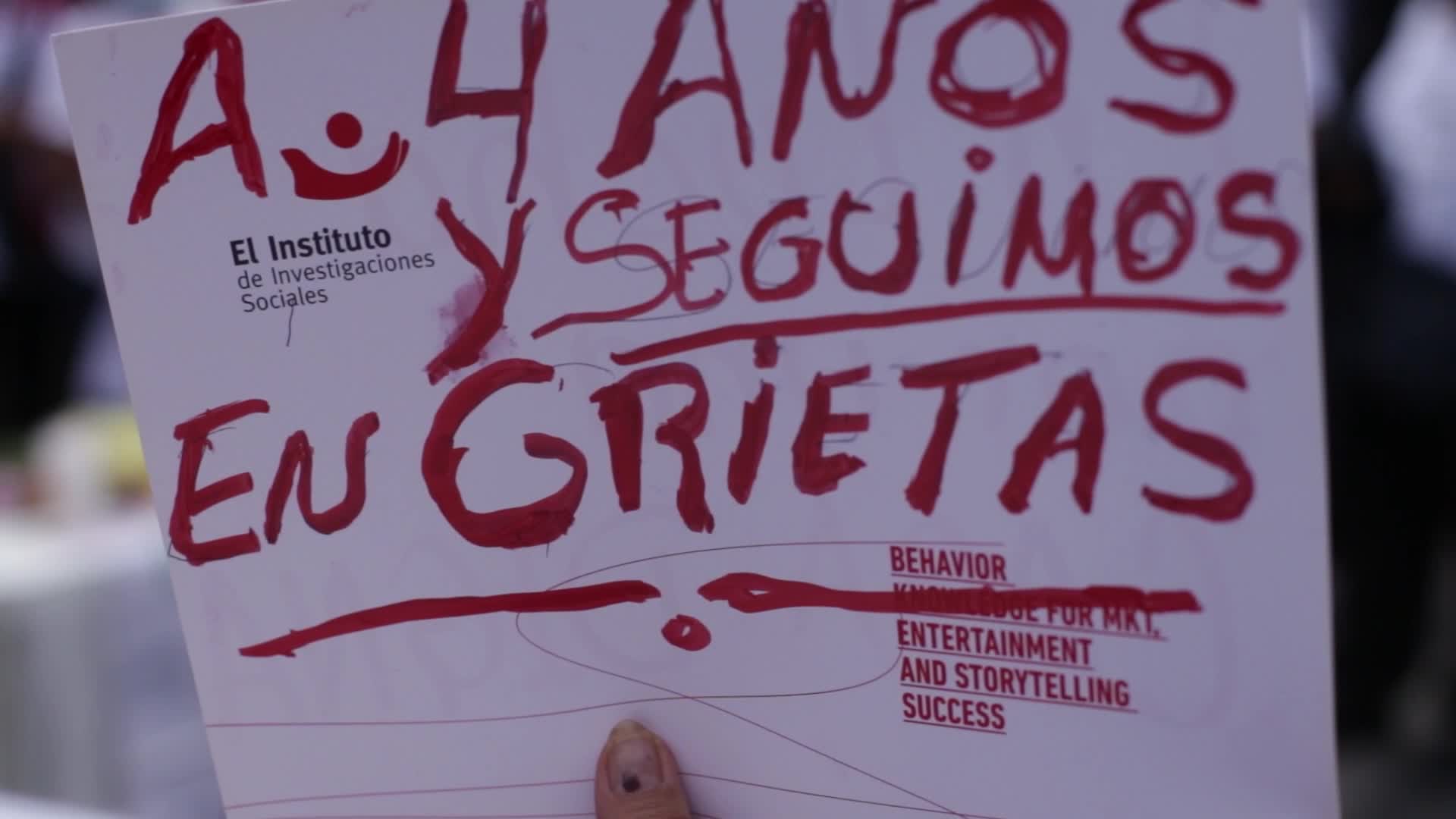 "Earthquake Victims Union" protest four years after the 2017 earthquake in Mexico 