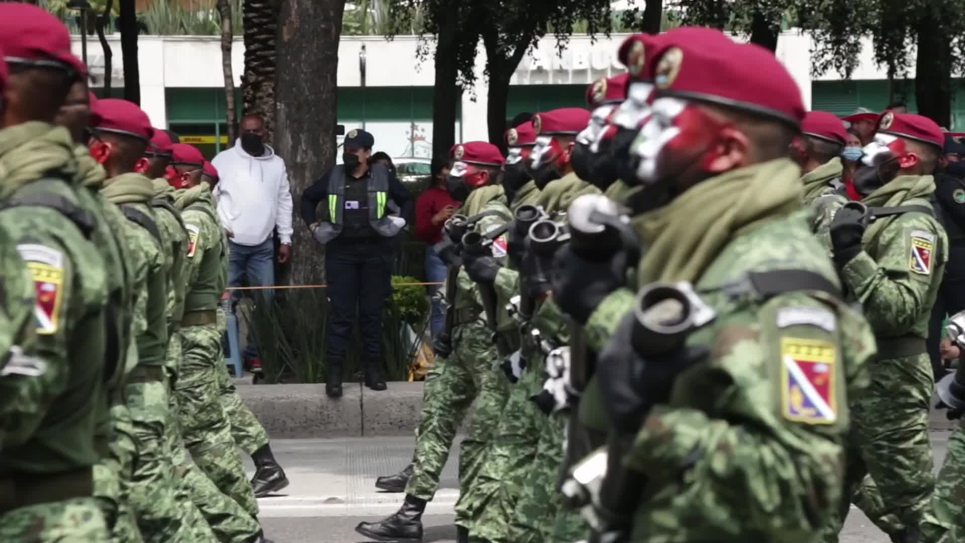 Military parade on the 211th anniversary of the beginning of Mexico's independence 